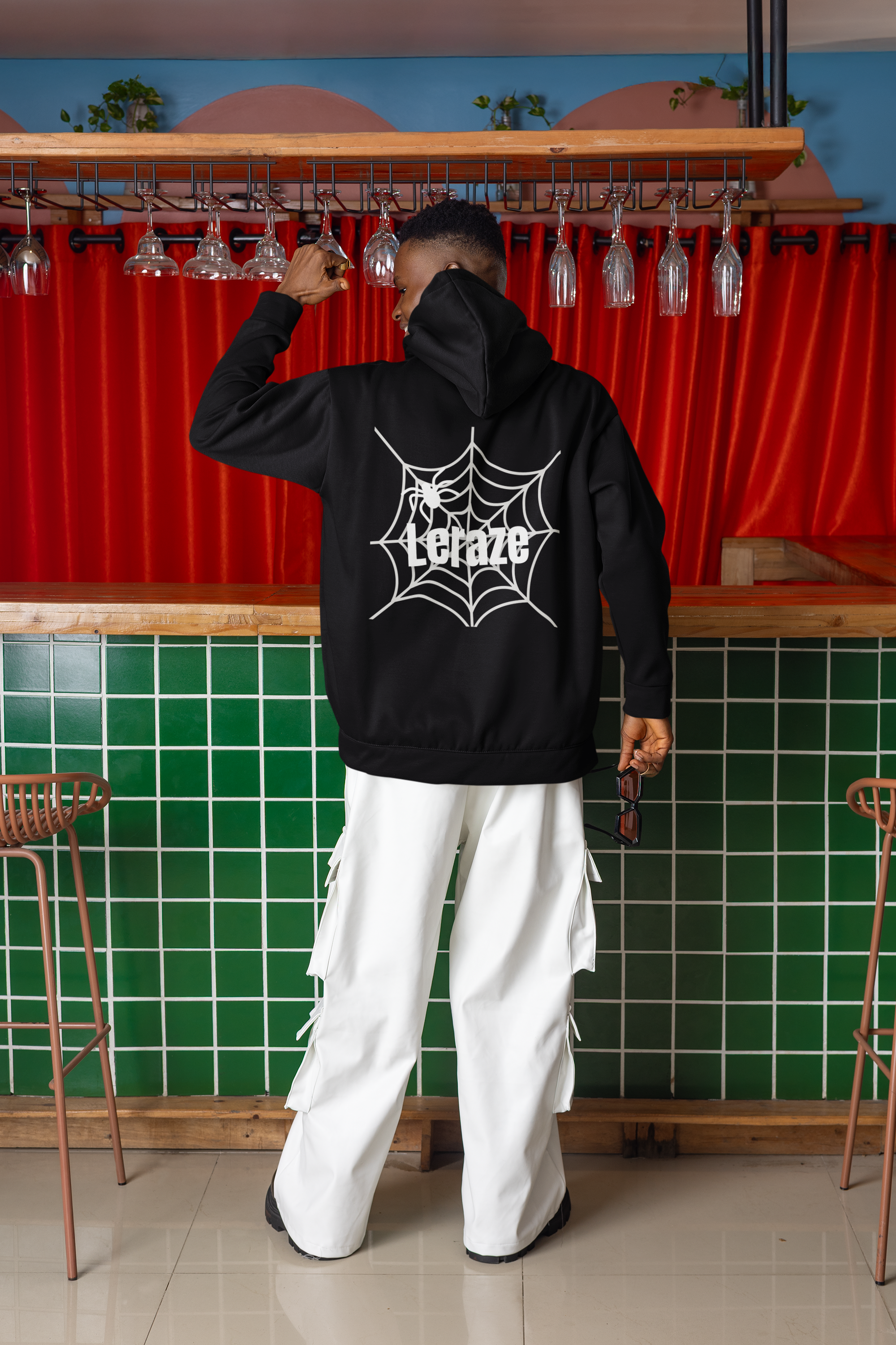 Spooky Spider Web Black Hoodie - Unisex Heavy Blend™, Halloween Apparel, Cozy Sweatshirt, Fall Fashion, Perfect Gift for Occasions Leraze Limited Edition  product thumbnail image