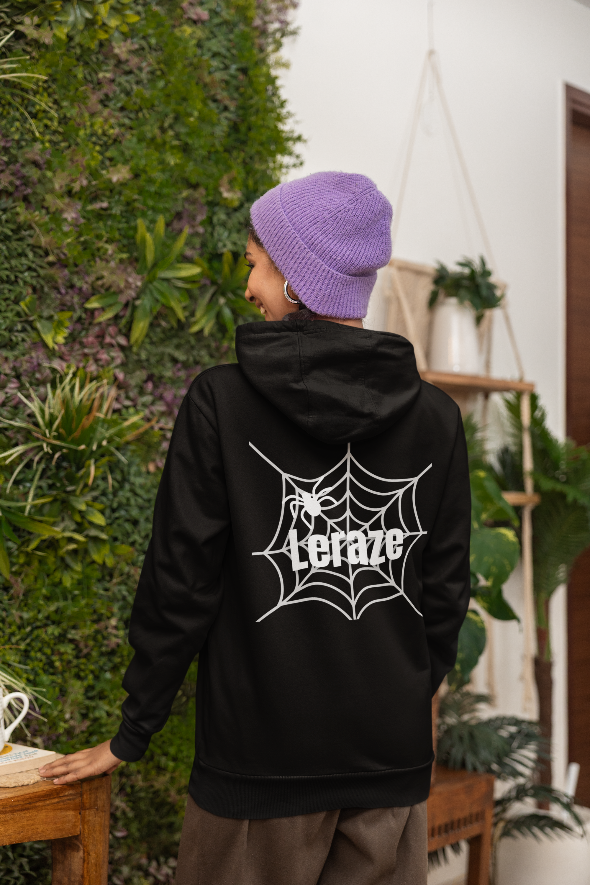 Spooky Spider Web Black Hoodie - Unisex Heavy Blend™, Halloween Apparel, Cozy Sweatshirt, Fall Fashion, Perfect Gift for Occasions Leraze Limited Edition  product thumbnail image