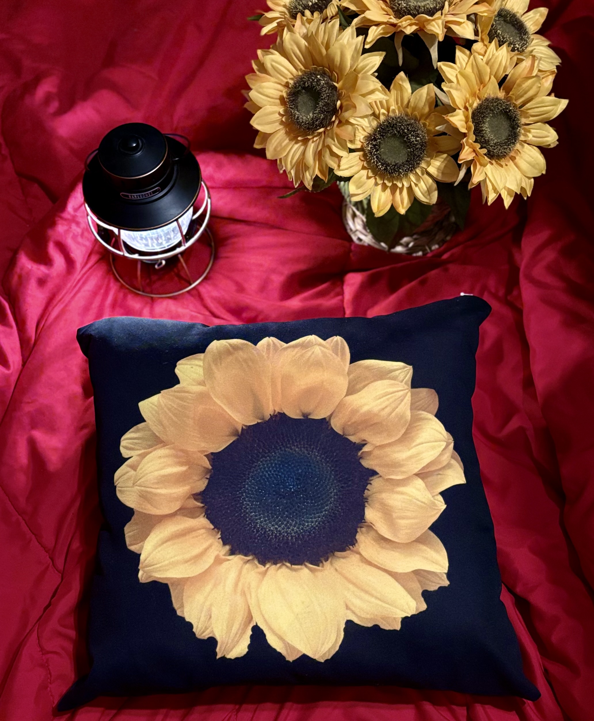 Sunny Sunflower Decorative Pillowcase, Floral Home Decor, Couch Cushion Cover, Gift for Nature Lovers, Bright and Cheerful Bedroom Accent product thumbnail image