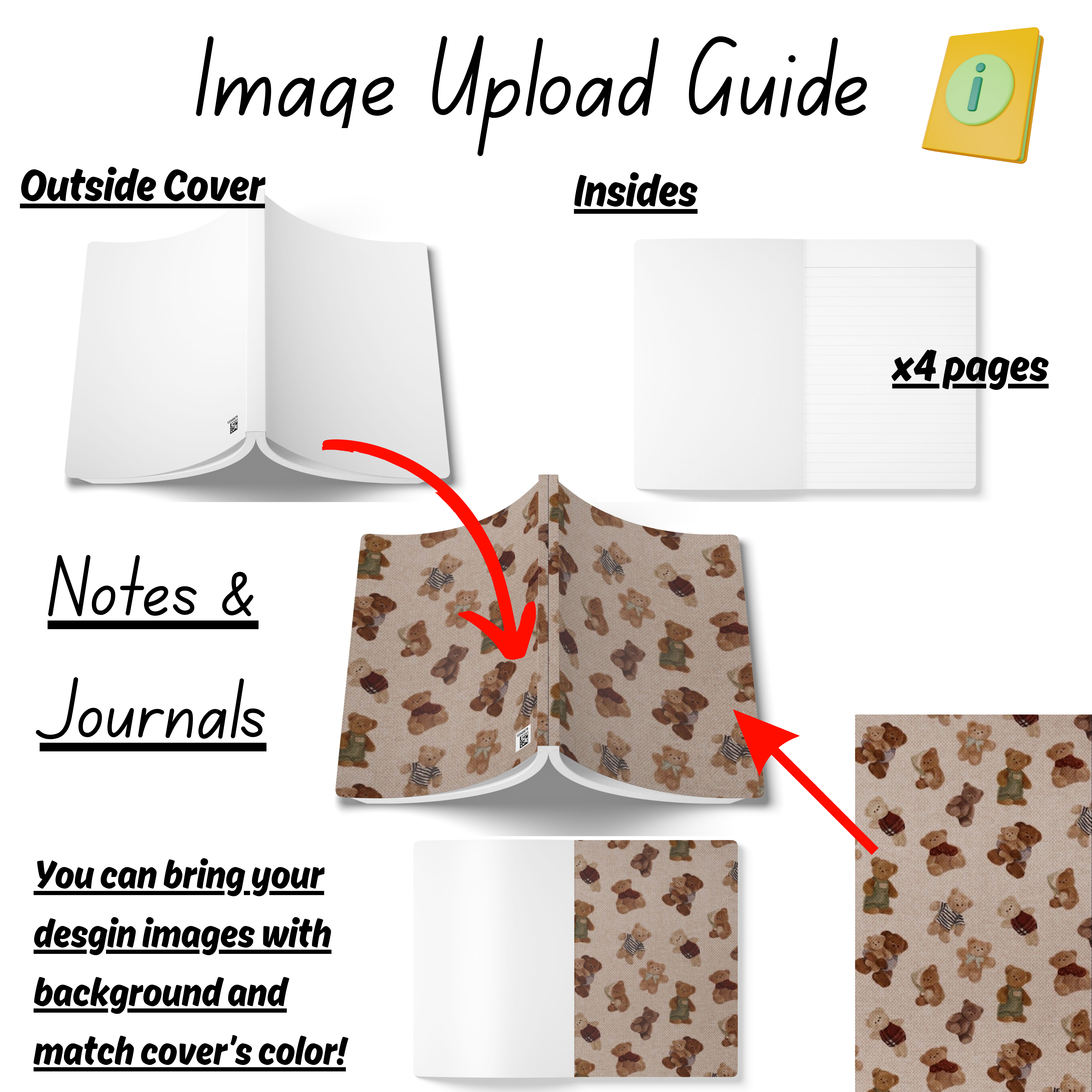 Personalized Softcover Journal, x4 Unique Inside Prints, Daily Journaling, Notebook, Diary, Writing, Travel Log, Inspirations, Custom Notebook Gift ideas product thumbnail image Personalized Softcover Journal, x4 Unique Inside Prints, Daily Journaling, Notebook, Diary, Writing, Travel Log, Inspirations, Custom Notebook Gift ideas product thumbnail image