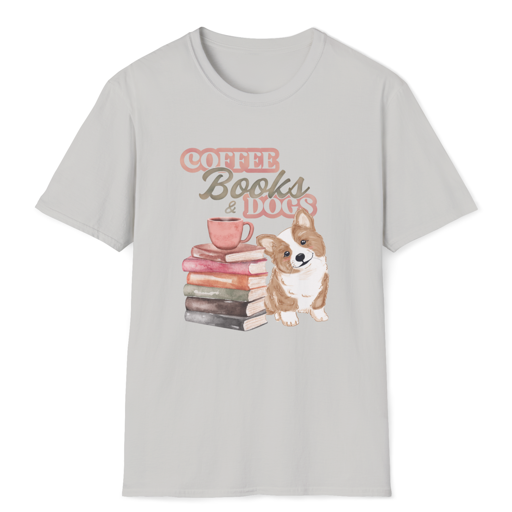 Coffee Books & Dogs Graphic T-Shirt product thumbnail image Coffee Books & Dogs Graphic T-Shirt product thumbnail image