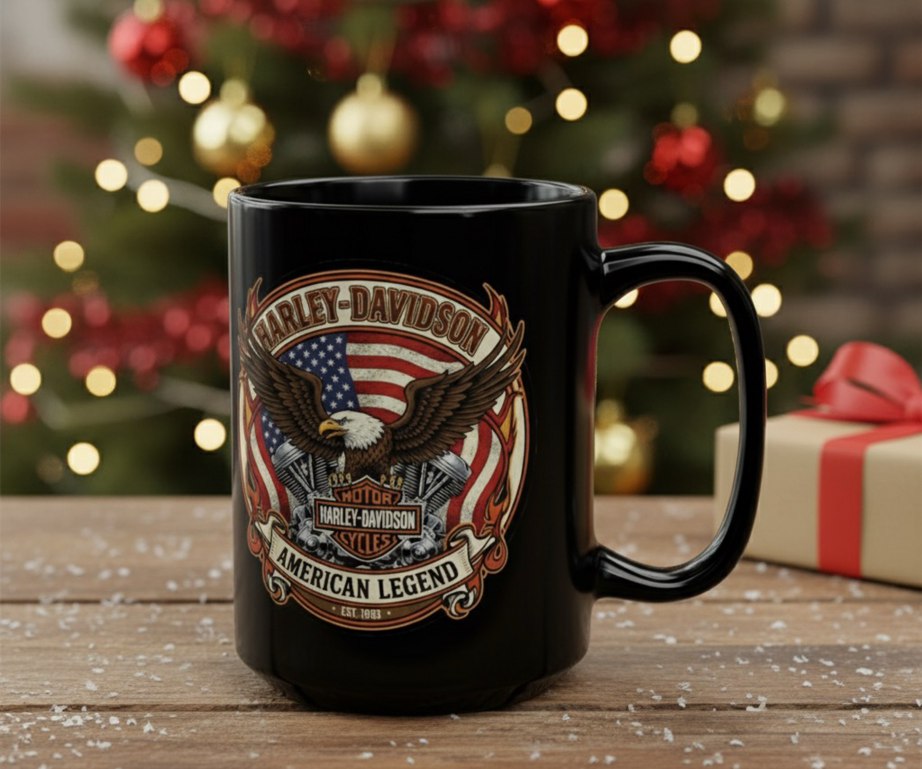 Harley Davidson American Legend Black Mug 15oz Coffee Cup Gift for HD Biker product thumbnail image