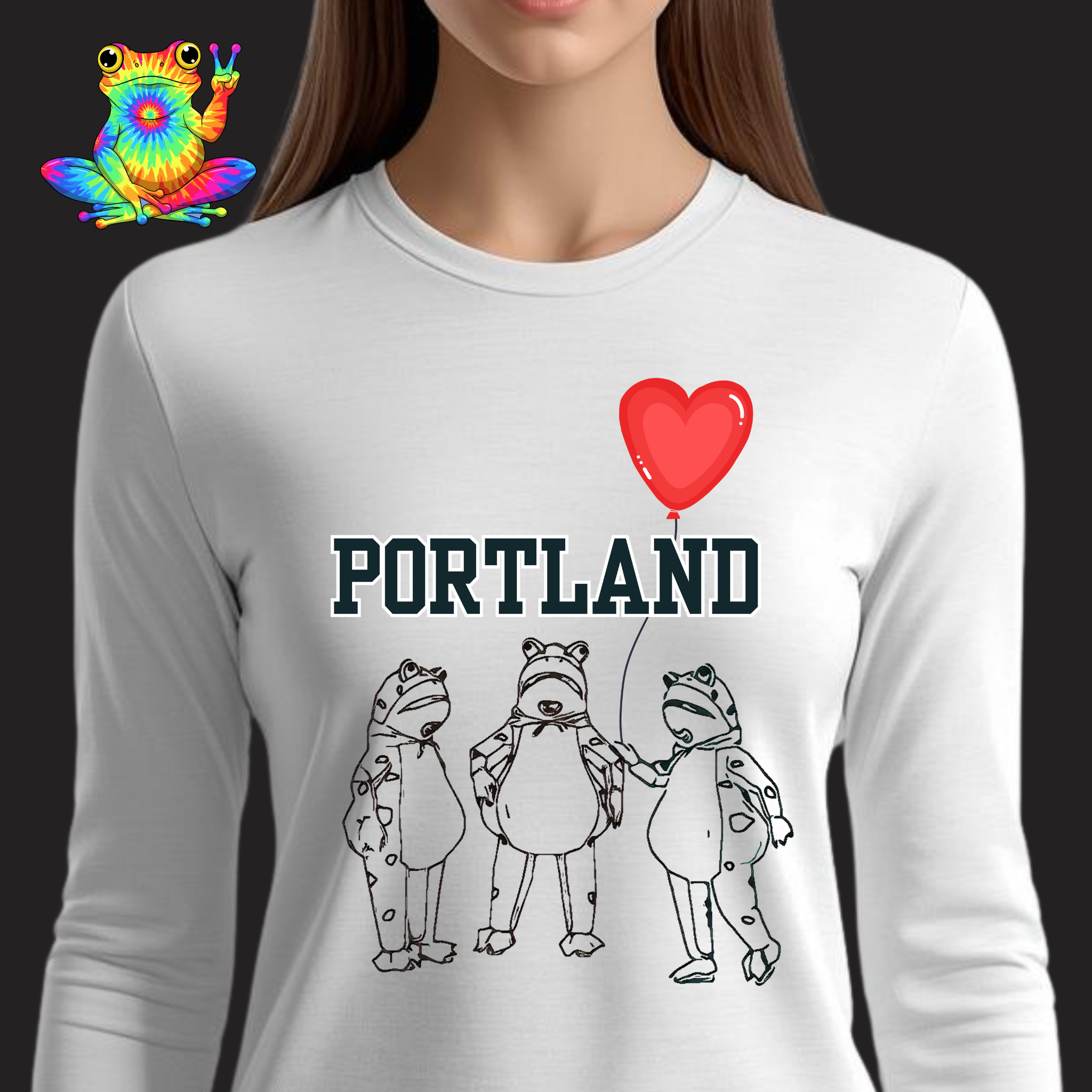 Portland Love Long Sleeve Tee | Unisex Graphic Shirt, Perfect for Portland Lovers, Casual Wear, Gift for Him/Her, Travel Souvenir product thumbnail image