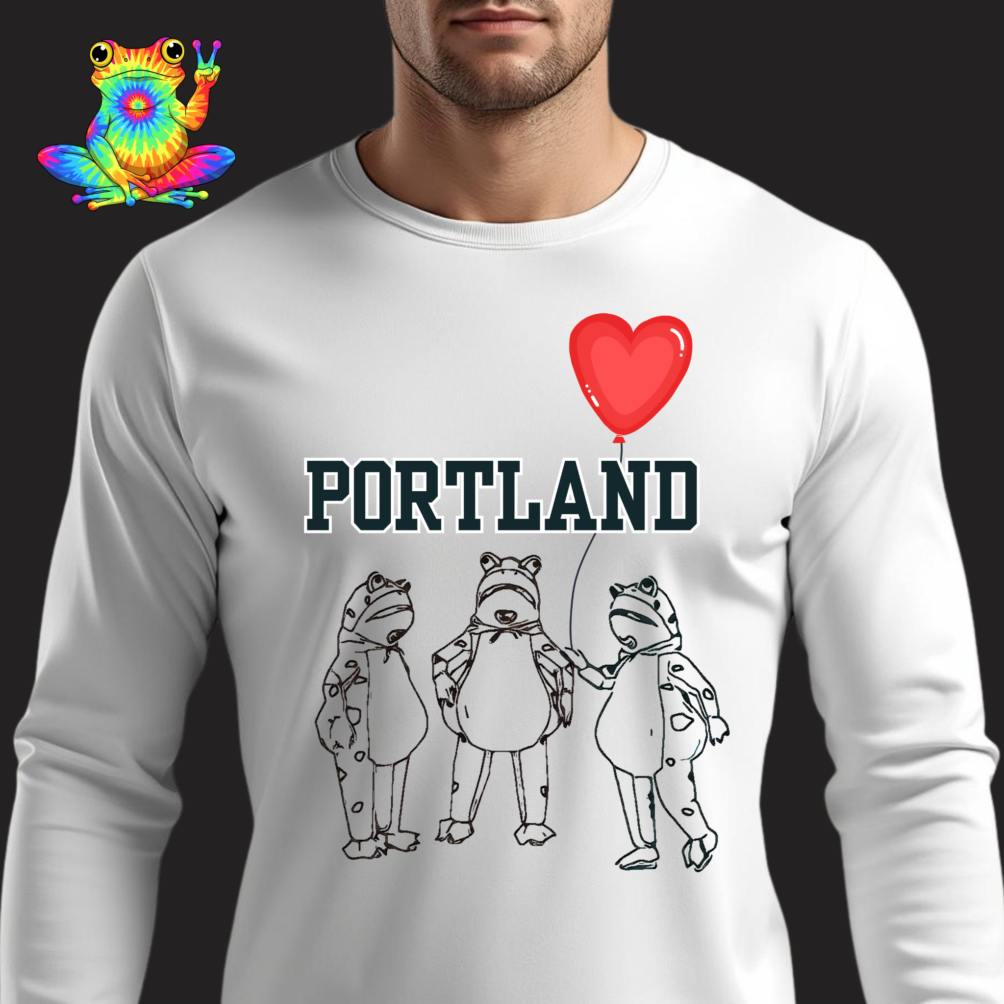Portland Love Long Sleeve Tee | Unisex Graphic Shirt, Perfect for Portland Lovers, Casual Wear, Gift for Him/Her, Travel Souvenir product thumbnail image