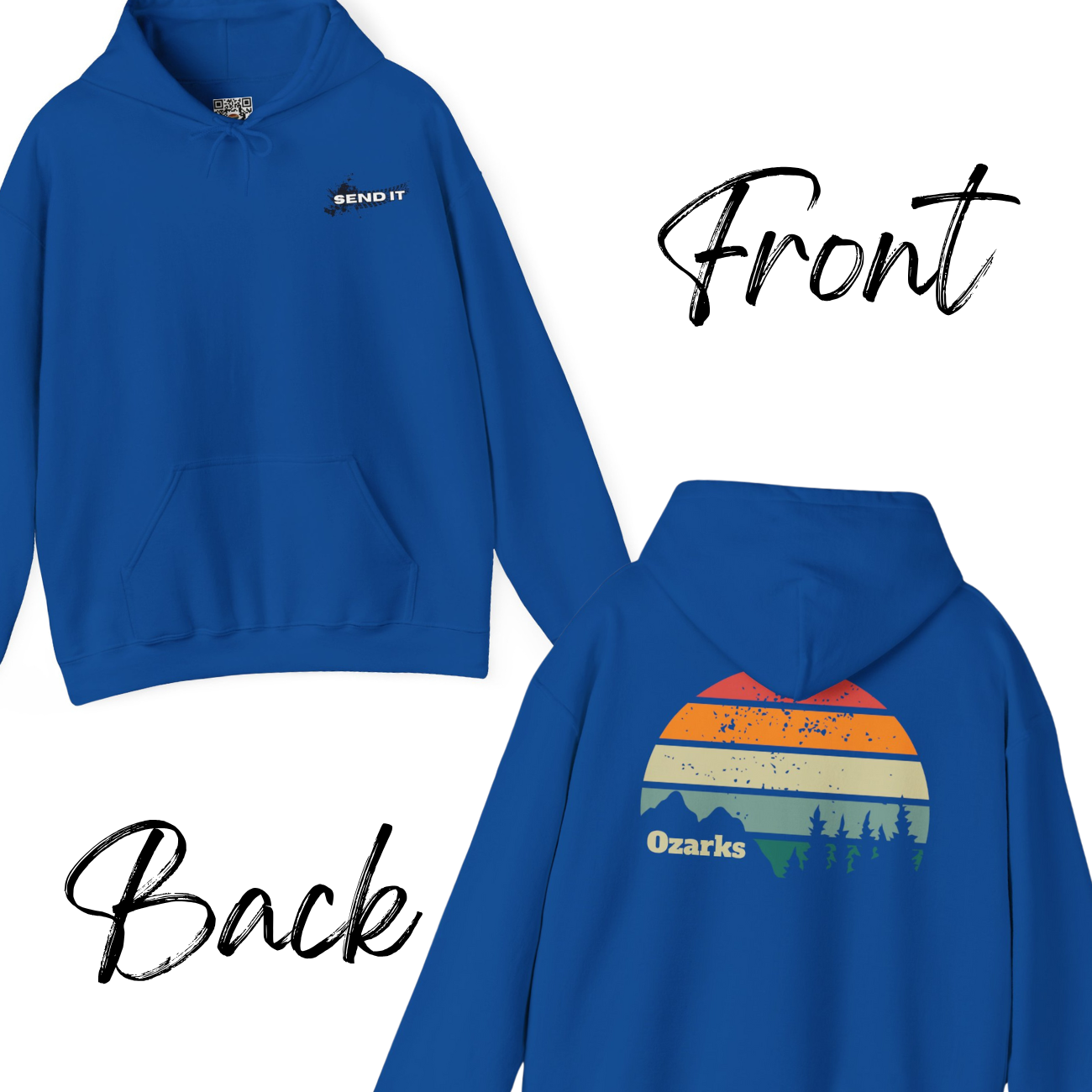 Ozark Live Where You Play Soft Heavy Blend Hoodie Front &amp; Back