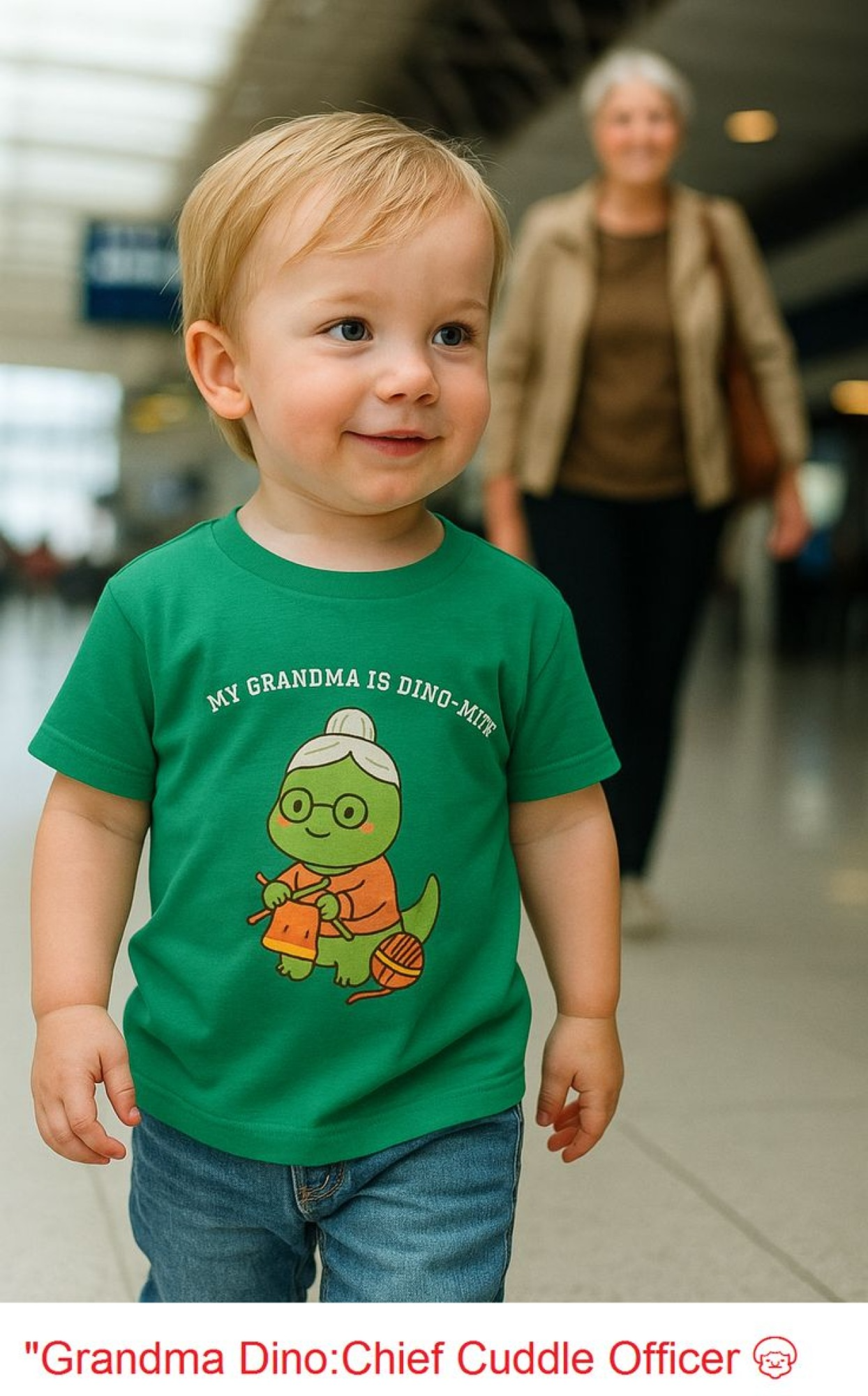 Grandma Dino-Mite Toddler Tee,
