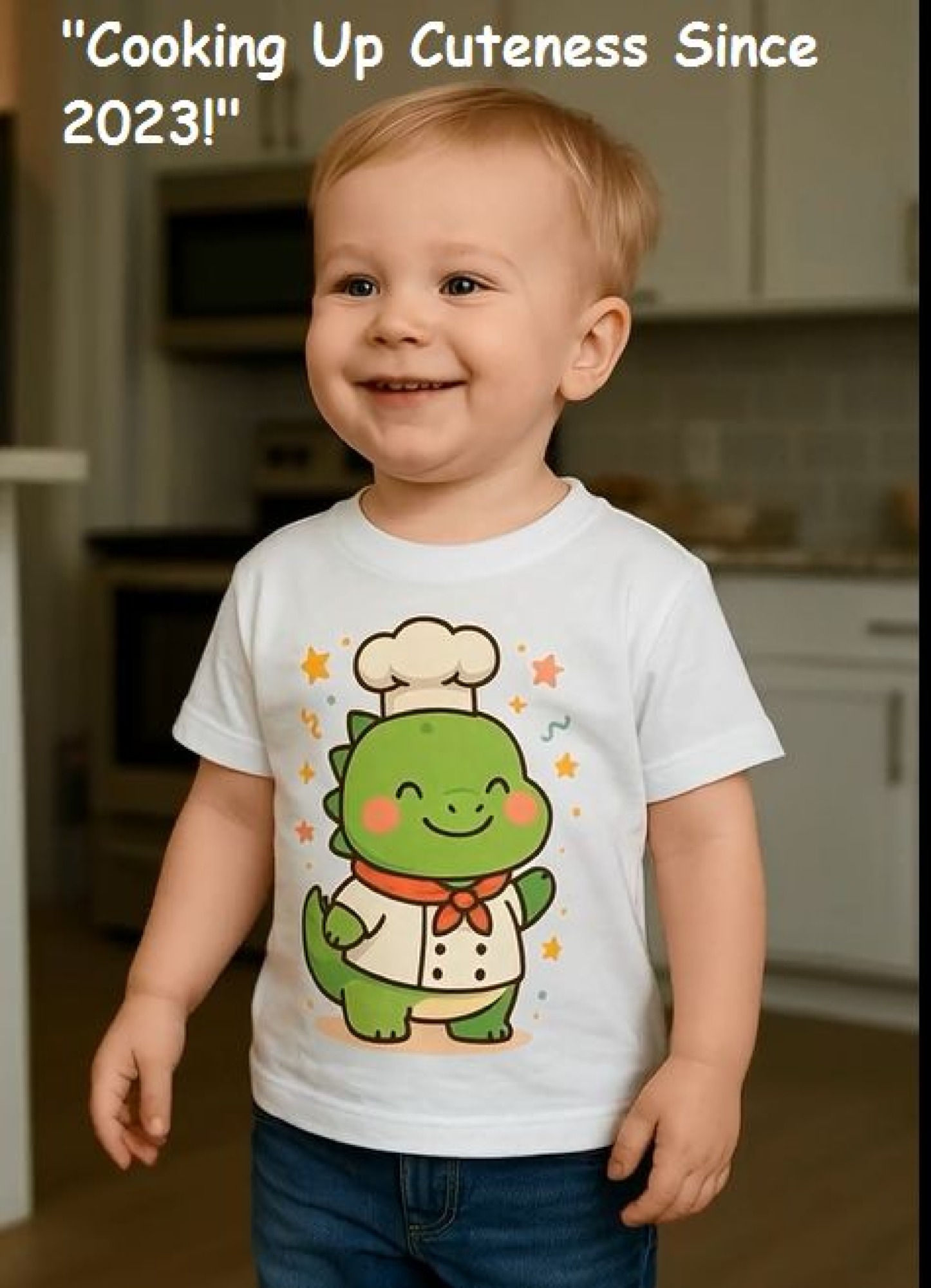Cute Chef Dinosaur Toddler Tee, Kids T-Shirt, product thumbnail image Cute Chef Dinosaur Toddler Tee, Kids T-Shirt, product thumbnail image