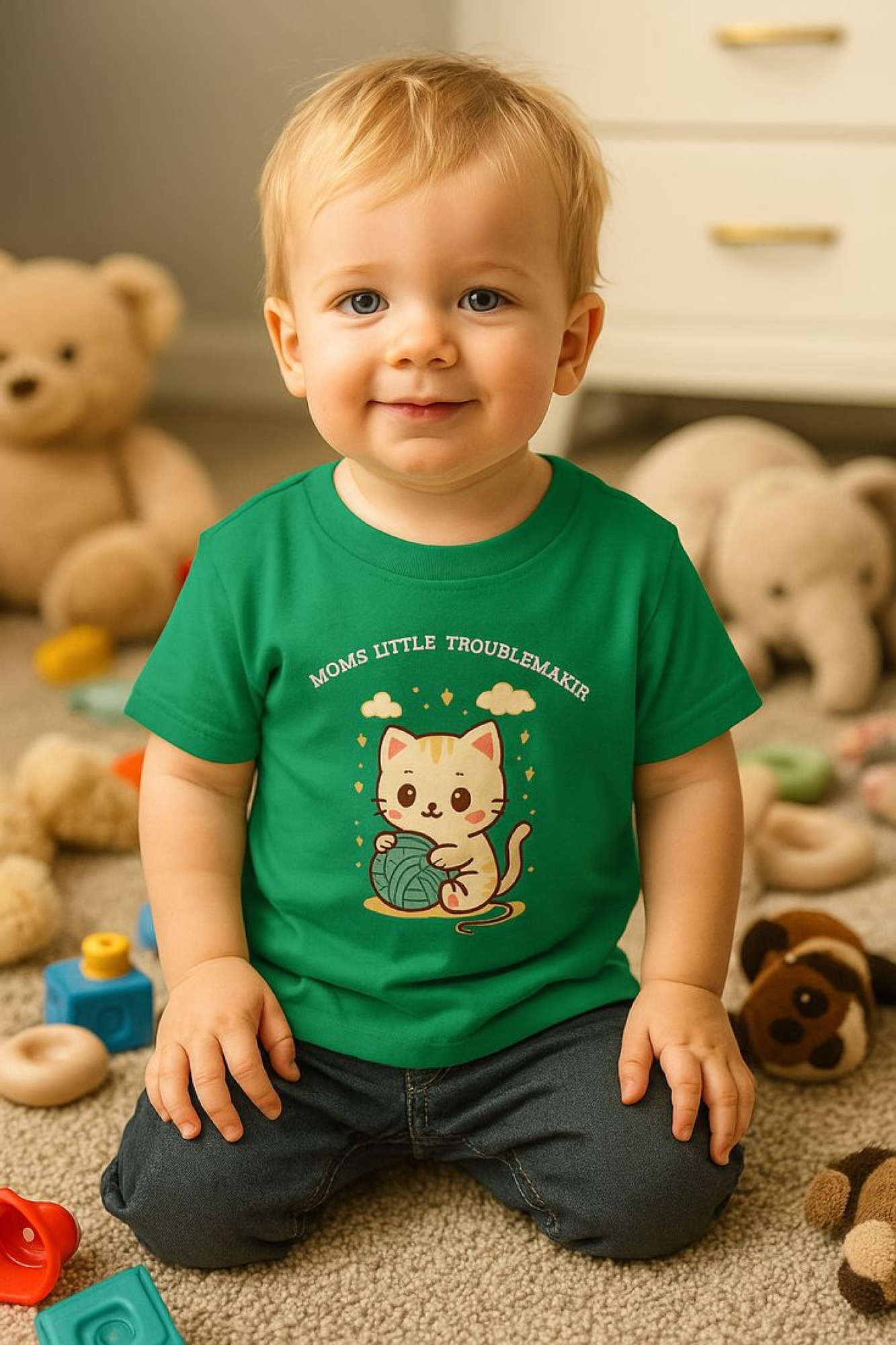 Adorable Toddler Tee - 'Mom's Little Troublemaker' product thumbnail image Adorable Toddler Tee - 'Mom's Little Troublemaker' product thumbnail image