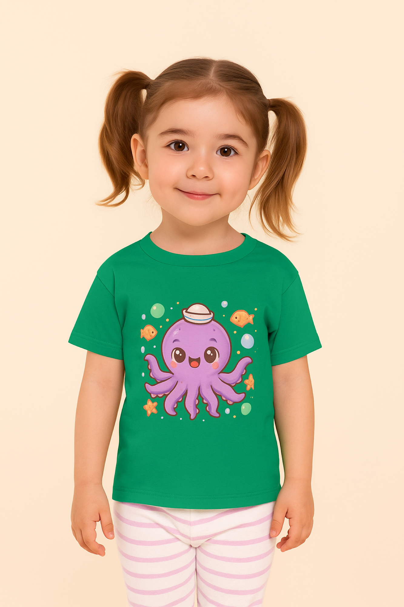 Cute Octopus Toddler Tee for girls