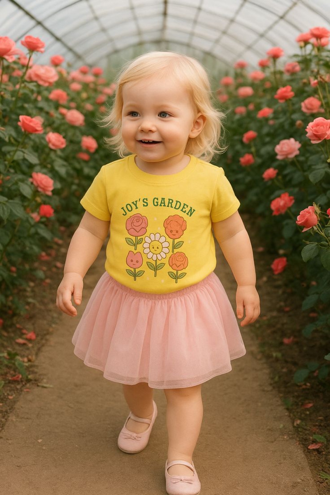 Joy's Garden Toddler Tee product thumbnail image Joy's Garden Toddler Tee product thumbnail image