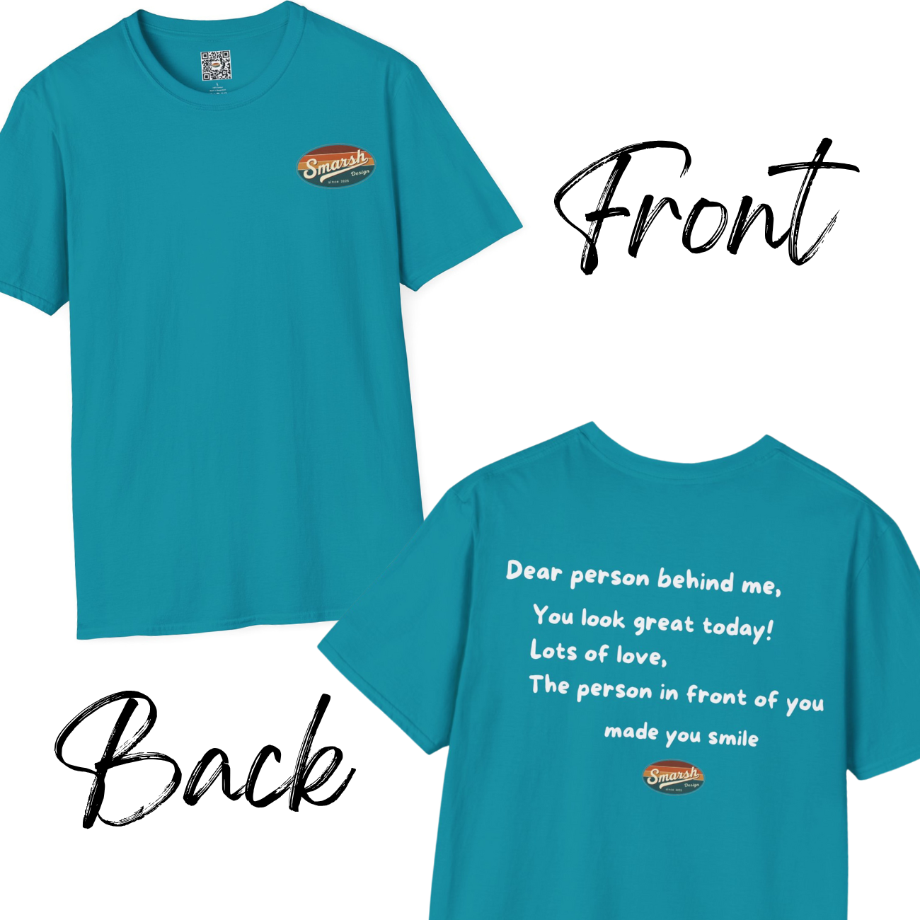 Unisex Short Sleeve "Dear Person Behind Me" Making People Smile Without Saying a Word Unisex Short Sleeve "Dear Person Behind Me" Making People Smile Without Saying a Word