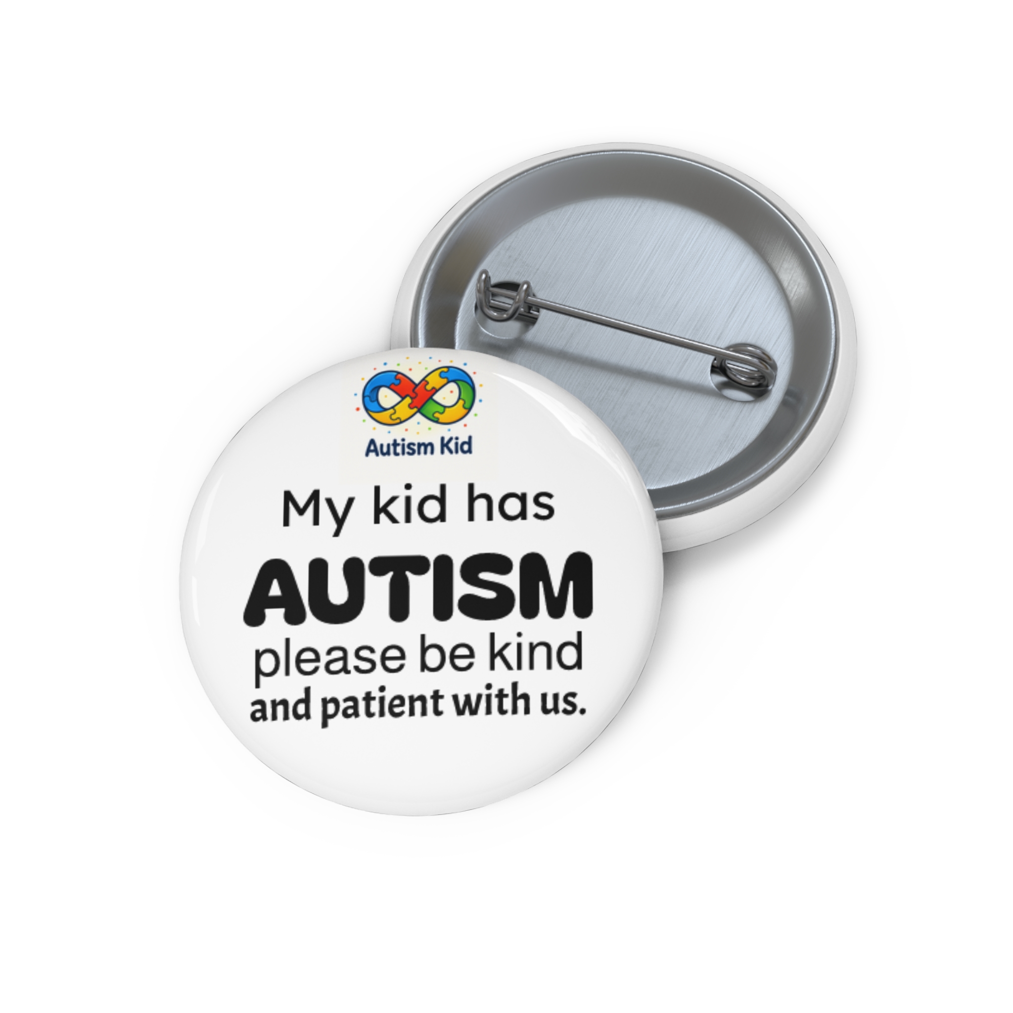 Custom Autism Awareness Pin Buttons, Supportive Accessories for Autism Awareness Month, Gifts for Advocates, Cute Badge for Inclusion product thumbnail image