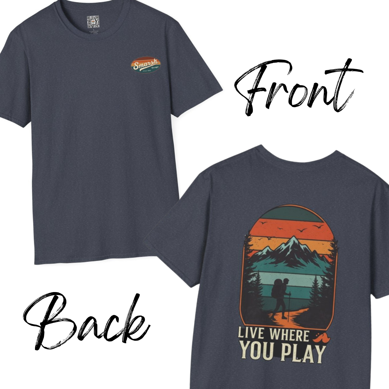 Arkansas Out Doors Hiking Live Where You Play Unisex Short Sleeve Tee product thumbnail image