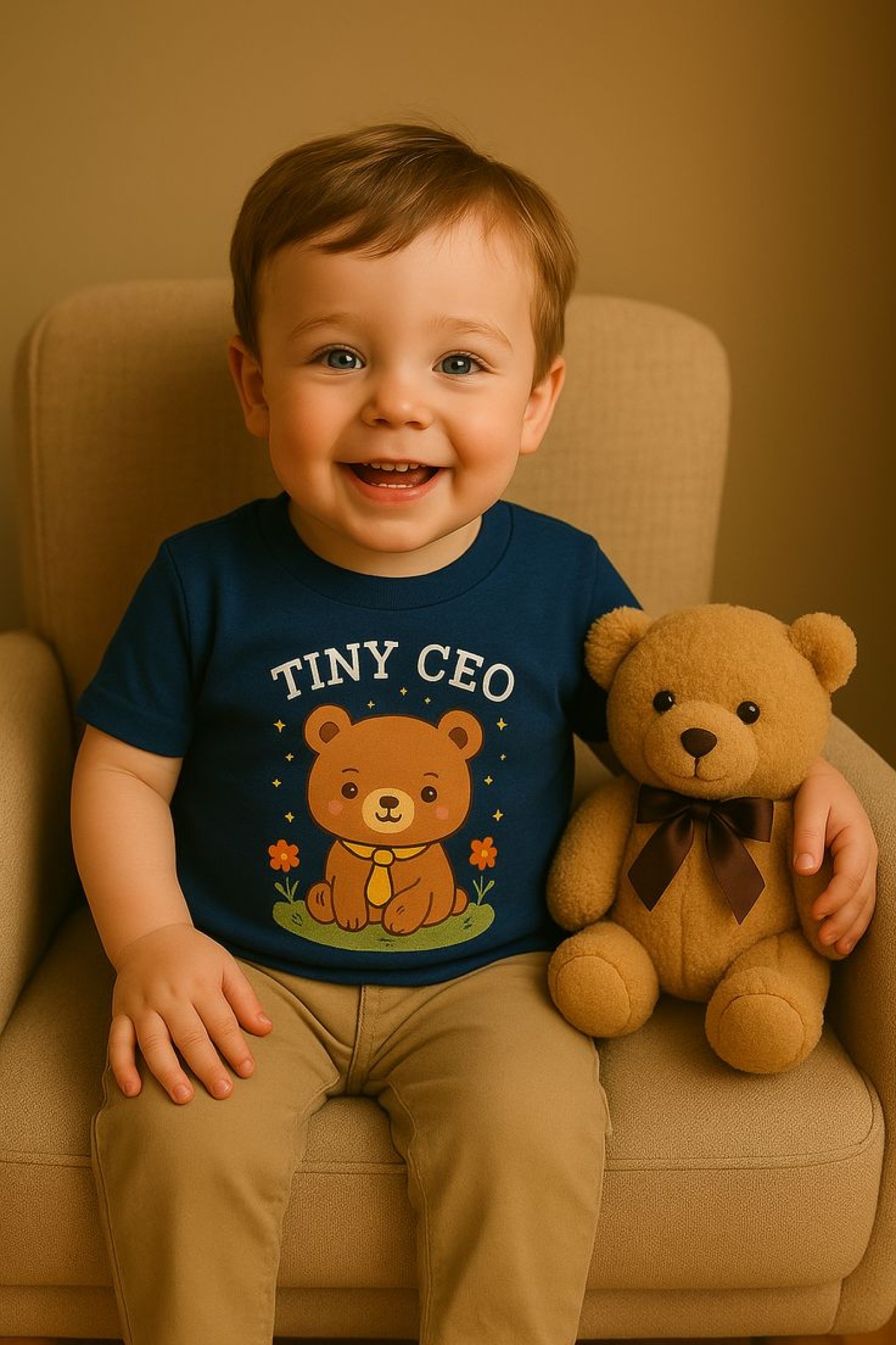 Tiny Ceo Bear Toddler Tee product thumbnail image Tiny Ceo Bear Toddler Tee product thumbnail image