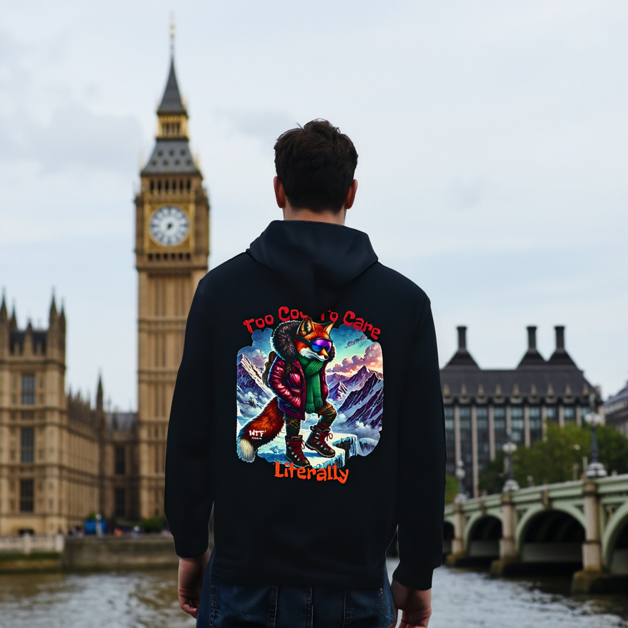 Sarcasm Hoodie - Too Cool to Care - Unisex product thumbnail image