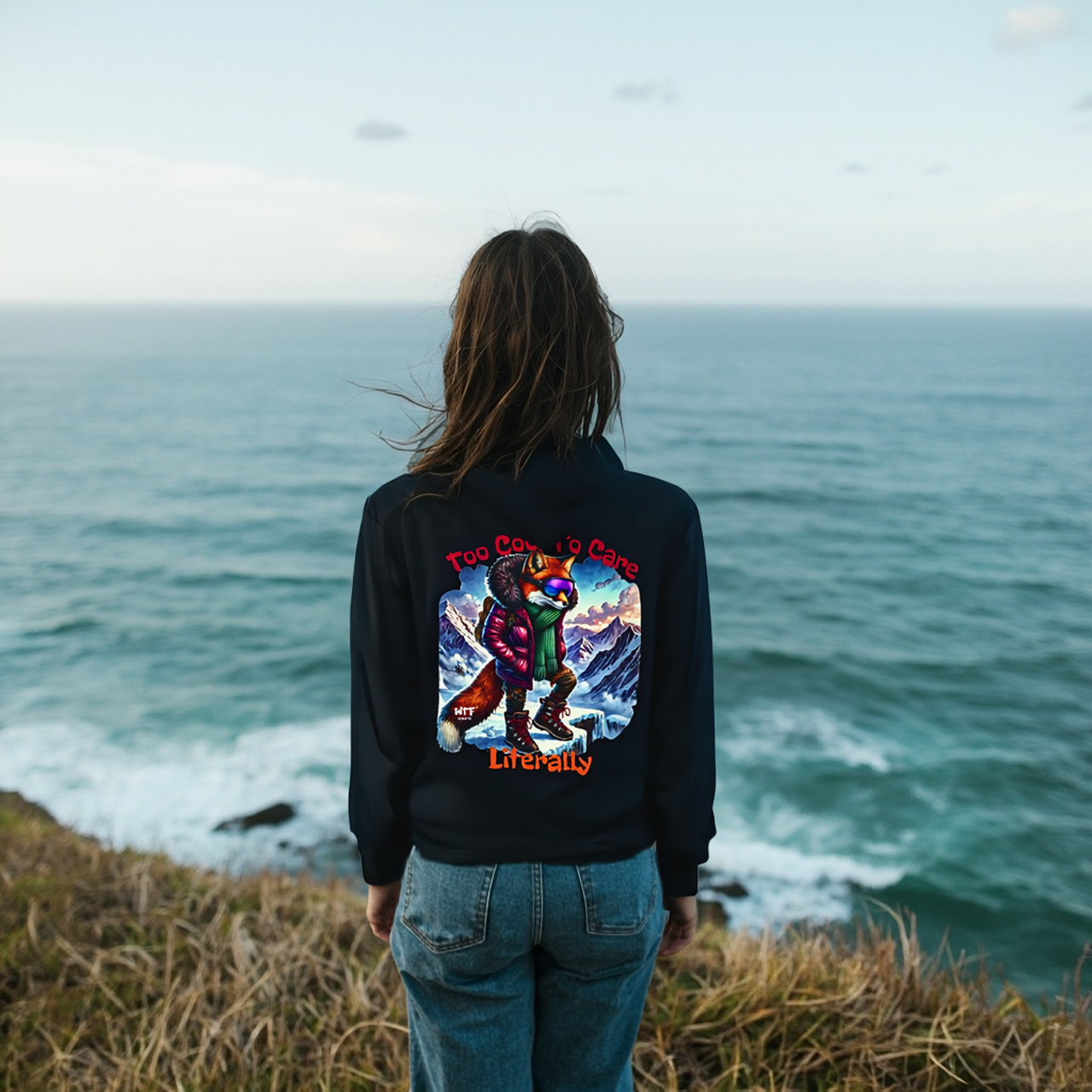 Sarcasm Hoodie - Too Cool to Care - Unisex product thumbnail image