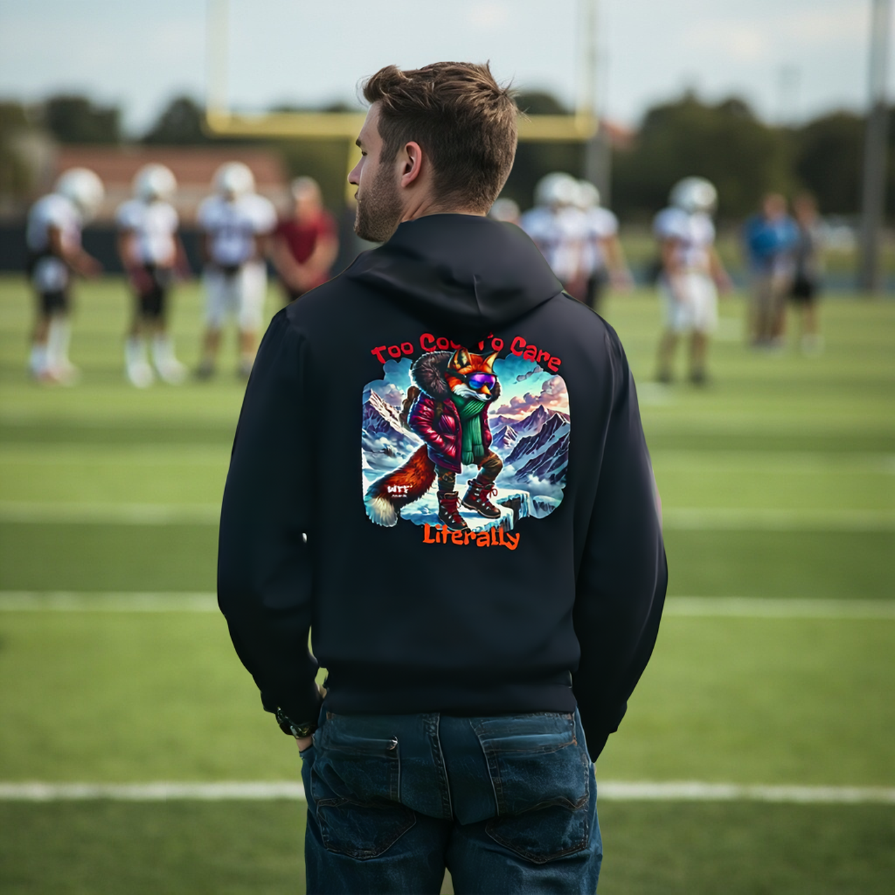 Sarcasm Hoodie - Too Cool to Care - Unisex product thumbnail image