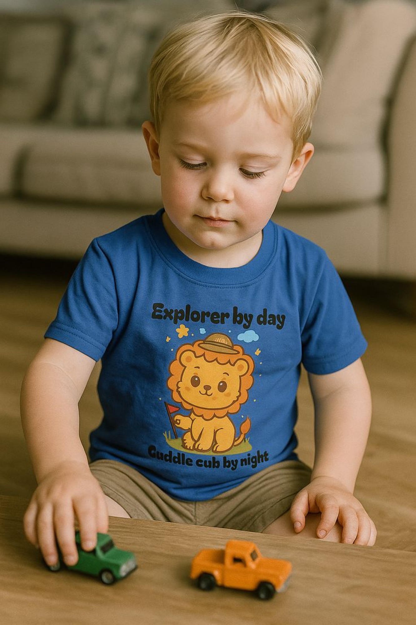 Cute Lion Explorer Toddler Tee product thumbnail image Cute Lion Explorer Toddler Tee product thumbnail image