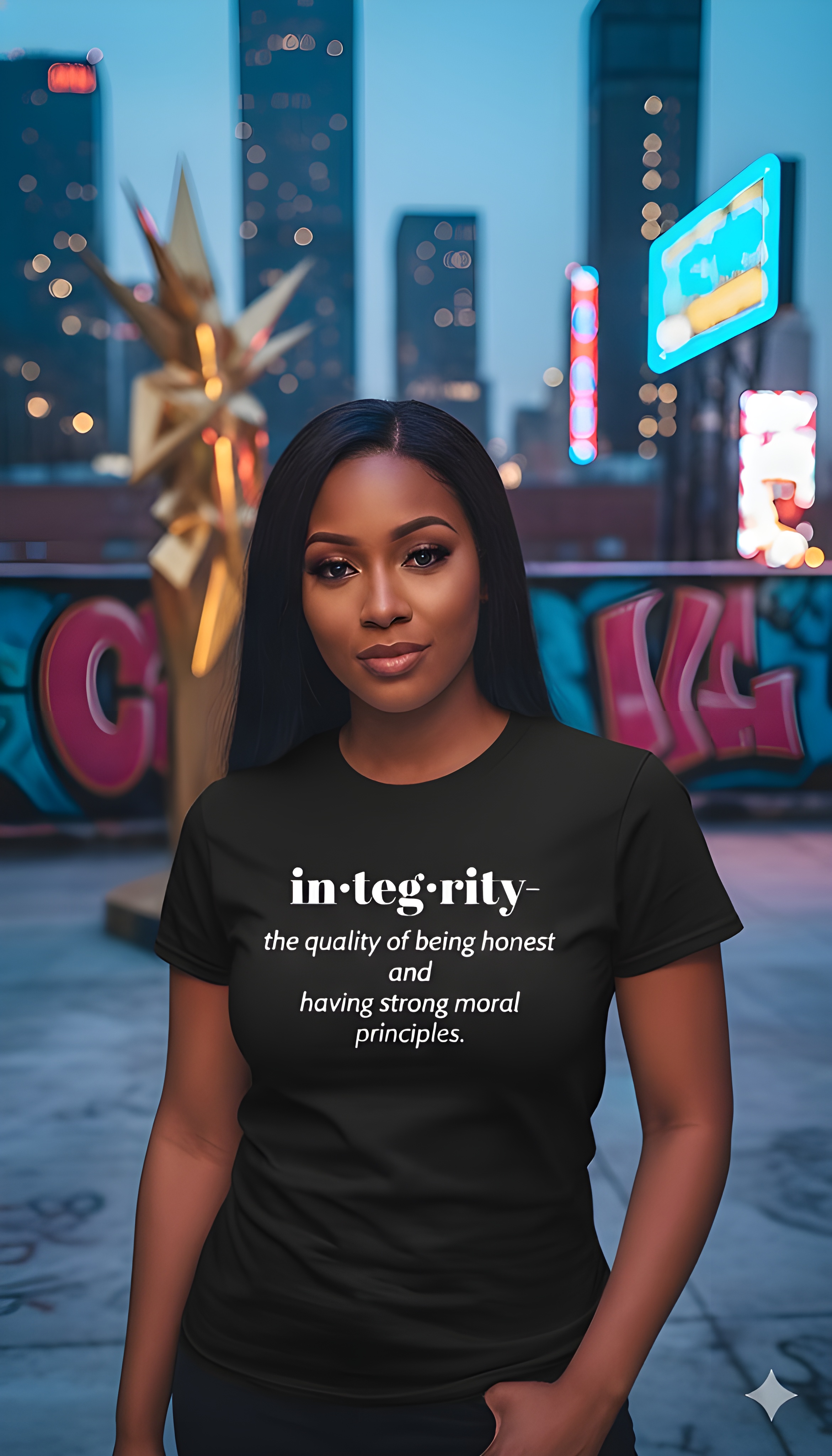 Integrity Definition Tee | Aesthetic Hip-Hop Streetwear | Christian Motivational Statement Shirt product thumbnail image