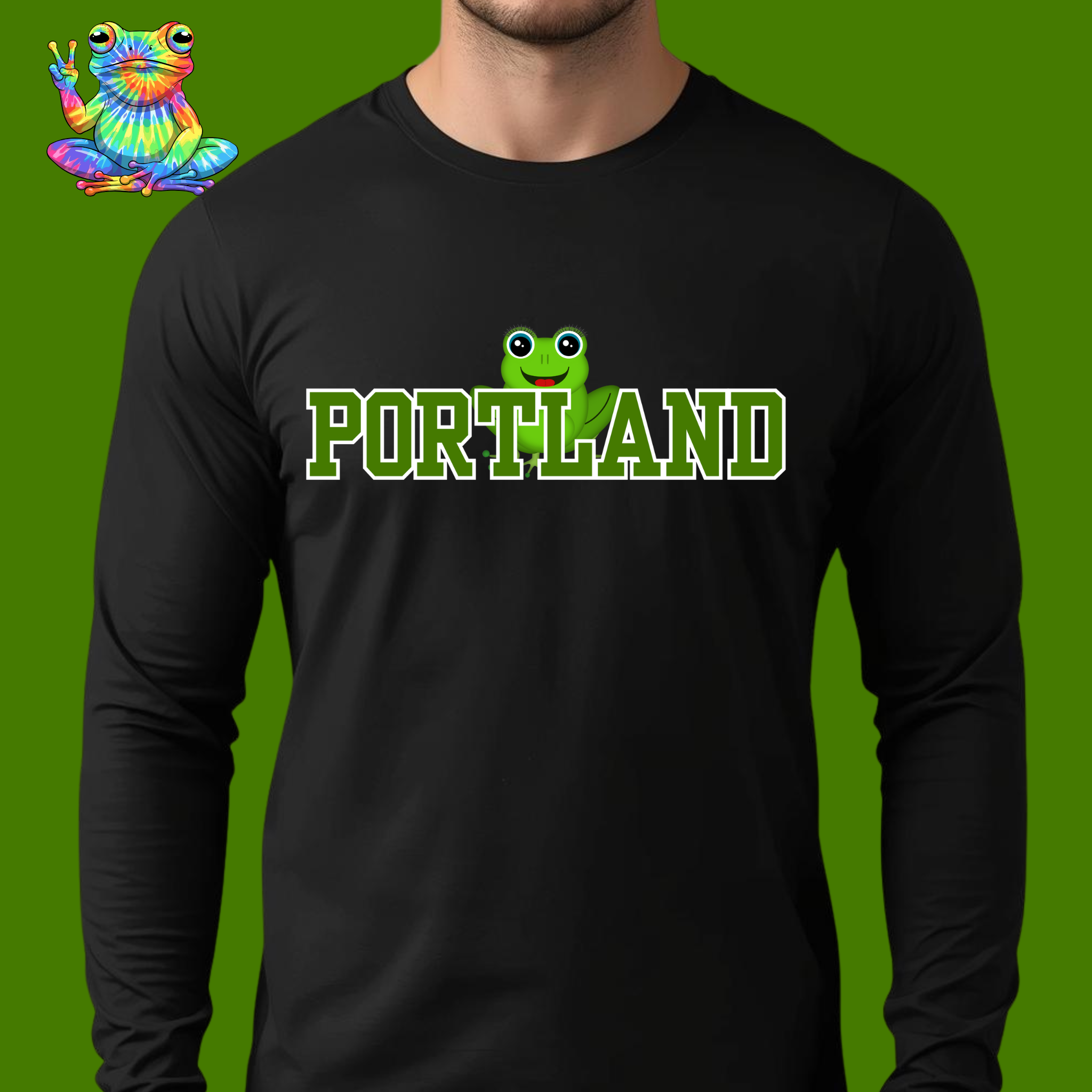 Portland Love Long Sleeve Tee | Unisex Graphic Shirt, Perfect for Portland Lovers, Casual Wear, Gift for Him/Her, Travel Souvenir product thumbnail image