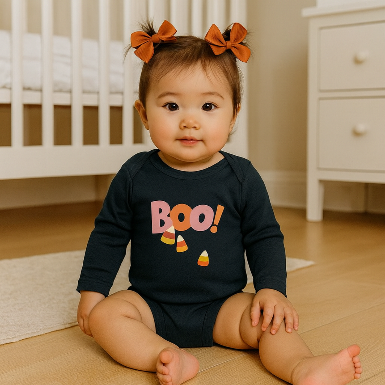 Boo! Halloween Infant Bodysuit, Long Sleeve Baby Shirt, Unisex Costume, Cute Fall Outfit, Personalized Gift for Newborns product thumbnail image Boo! Halloween Infant Bodysuit, Long Sleeve Baby Shirt, Unisex Costume, Cute Fall Outfit, Personalized Gift for Newborns product thumbnail image