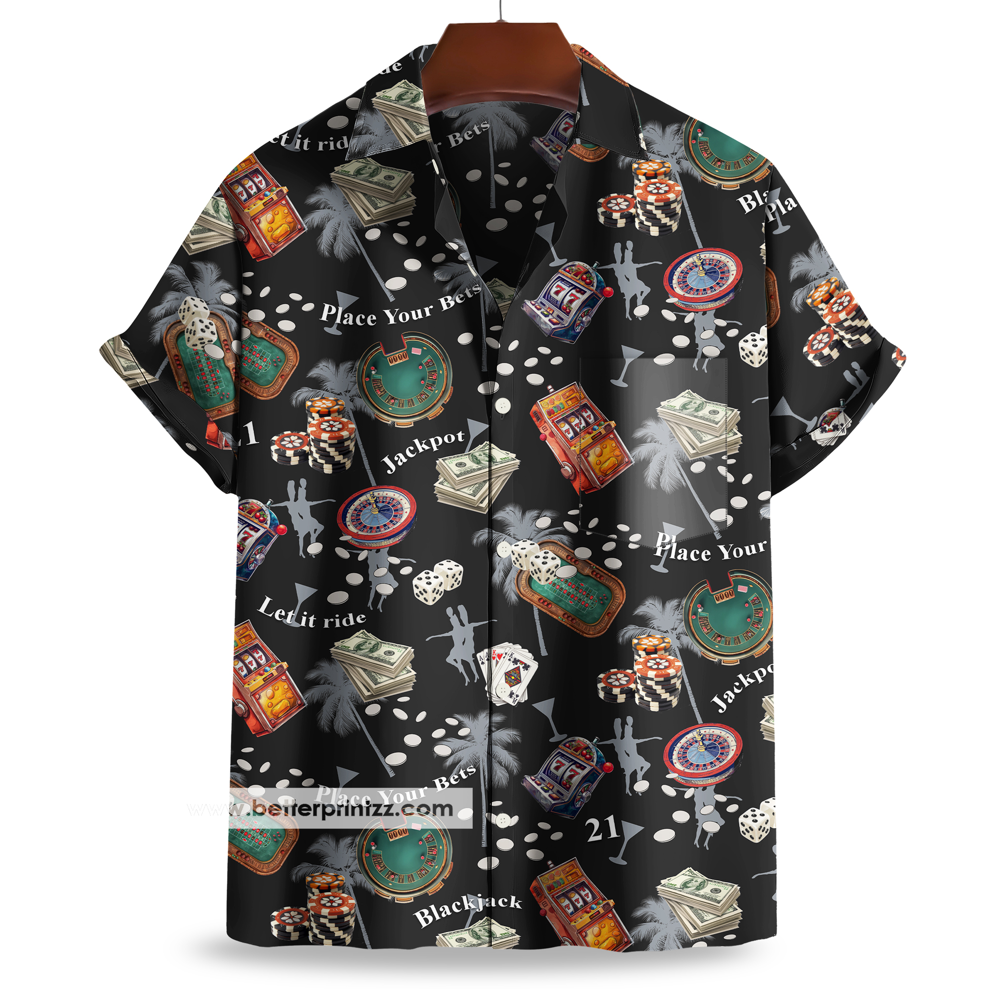 Las Vegas Casino Button Shirt from Brook­lyn 99 S02E20 AC/DC, Charles Boyle Hawaiian Shirt, Brooklyn 99 Cosplay