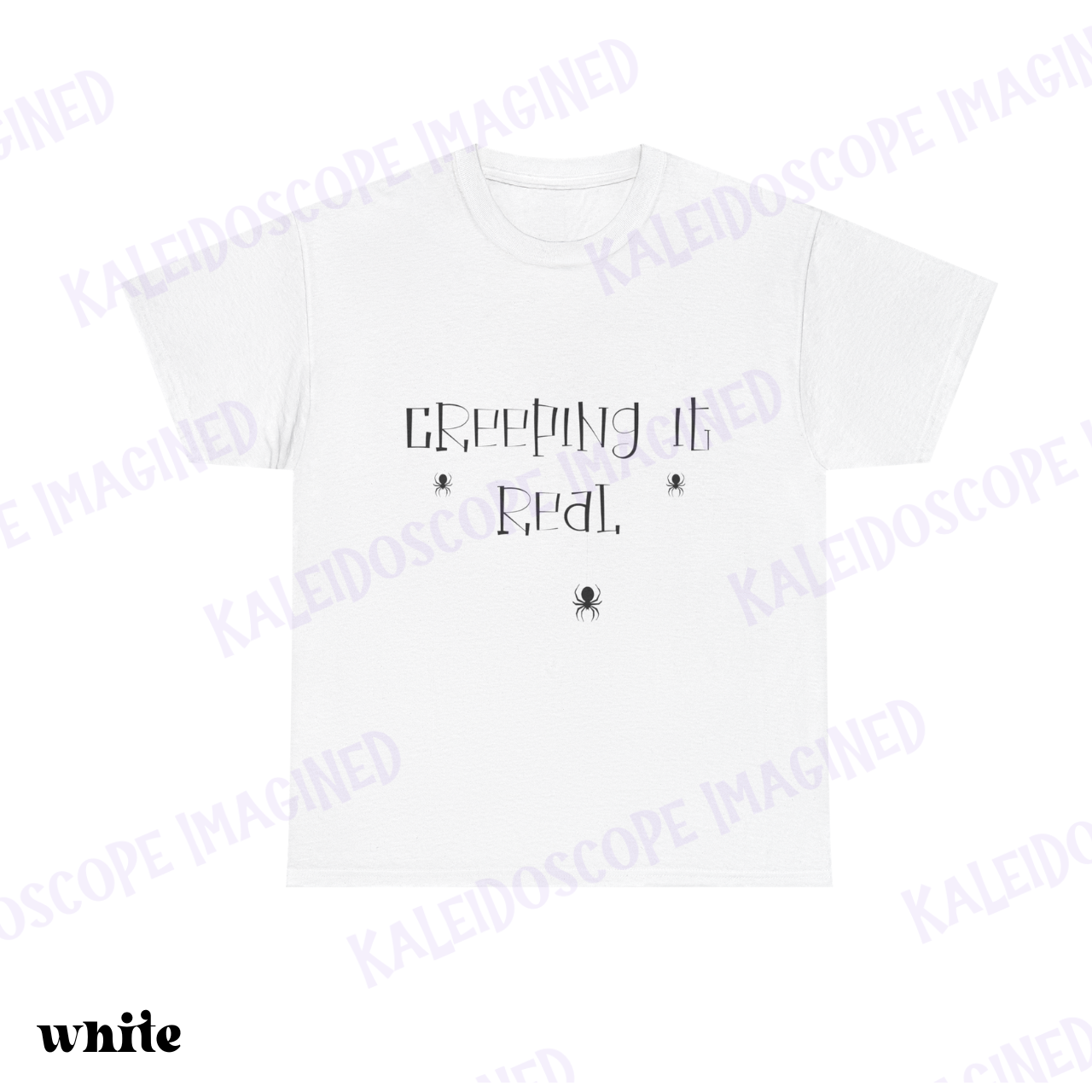 Halloween Tee - Creeping it Real Unisex Heavy Cotton Shirt product thumbnail image Halloween Tee - Creeping it Real Unisex Heavy Cotton Shirt product thumbnail image