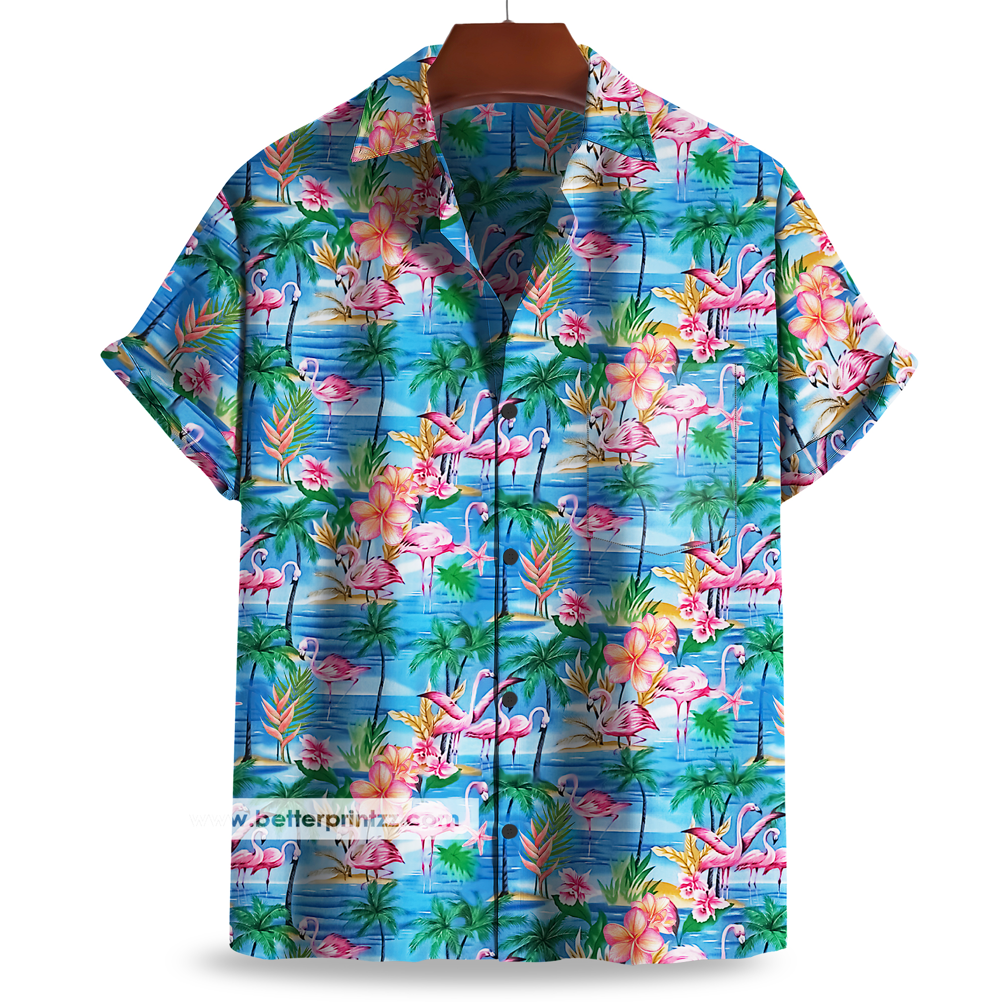 Tropical Flamigo Hawaiian Shirt from Brook­lyn 99 S02E20 AC/DC, Jake Peralta Hawaiian Shirt, Brooklyn 99 Cosplay