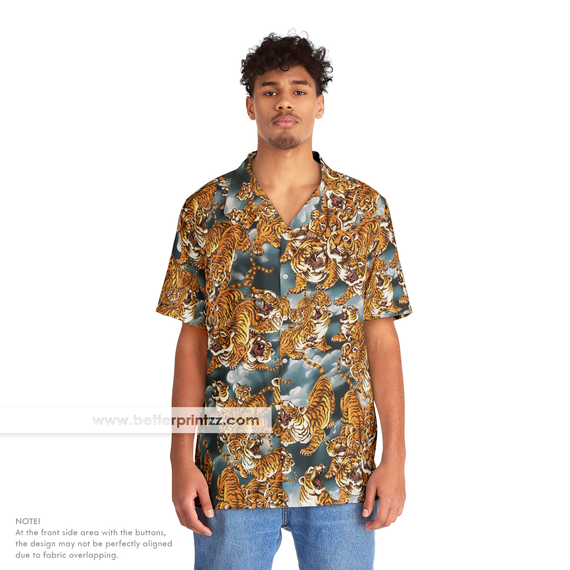 12 Monkeys Movie Prop Hawaiian Shirt Replica, One Hundred Tigers Hawaiian Shirt, Bruce Willis Costume, 90s Movie Cosplay Costume product thumbnail image 12 Monkeys Movie Prop Hawaiian Shirt Replica, One Hundred Tigers Hawaiian Shirt, Bruce Willis Costume, 90s Movie Cosplay Costume product thumbnail image
