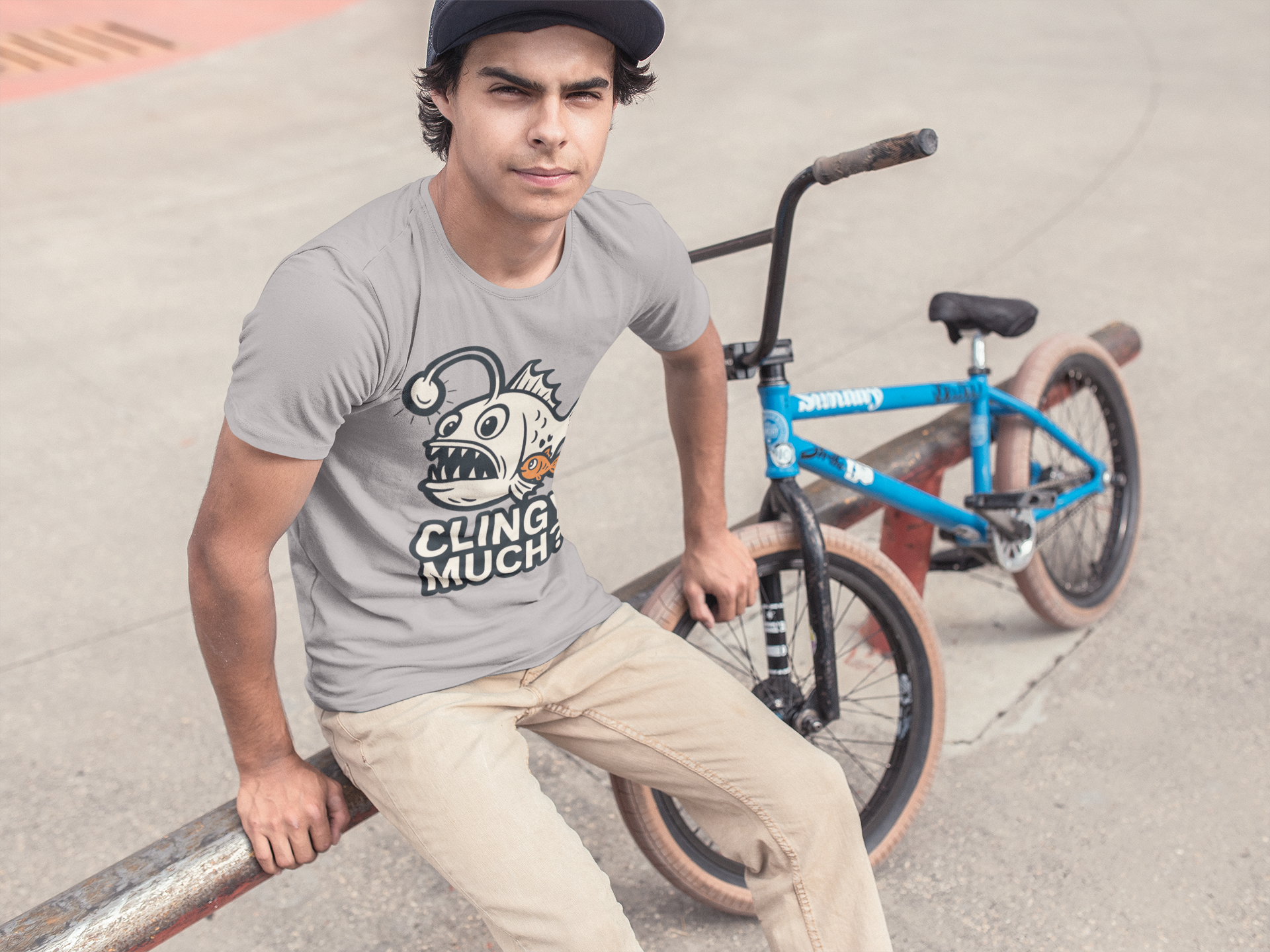 Clingy Much? Fish Graphic Unisex Softstyle T-Shirt, Funny Tee, Gift for Fish Lovers, Birthday Present, Casual Wear product thumbnail image Clingy Much? Fish Graphic Unisex Softstyle T-Shirt, Funny Tee, Gift for Fish Lovers, Birthday Present, Casual Wear product thumbnail image