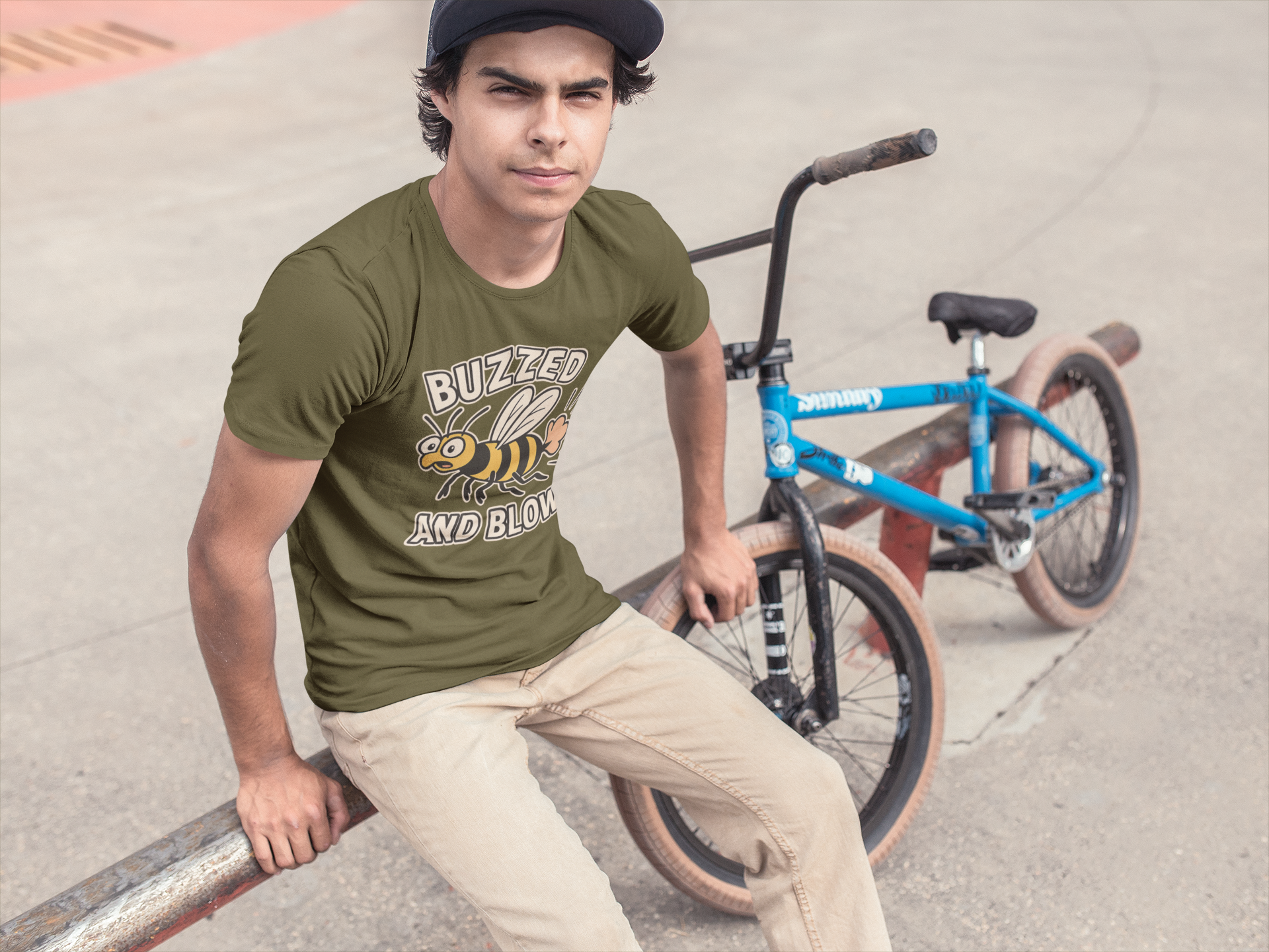 Buzzed and Blown Unisex T-Shirt, Funny Bee Tee, Gift for Nature Lovers, Casual Wear, Eco-Friendly Apparel product thumbnail image