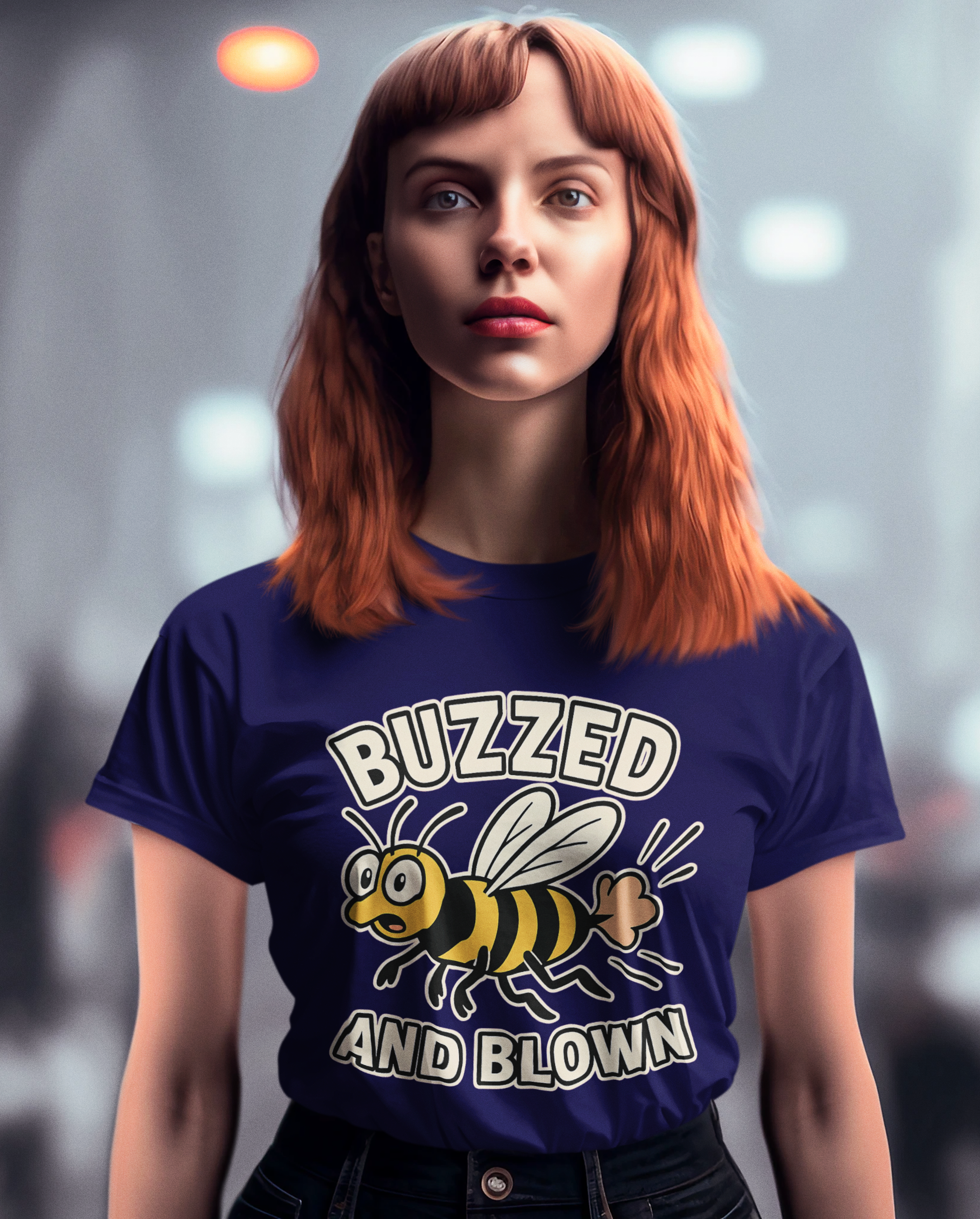 Buzzed and Blown Unisex T-Shirt, Funny Bee Tee, Gift for Nature Lovers, Casual Wear, Eco-Friendly Apparel product thumbnail image