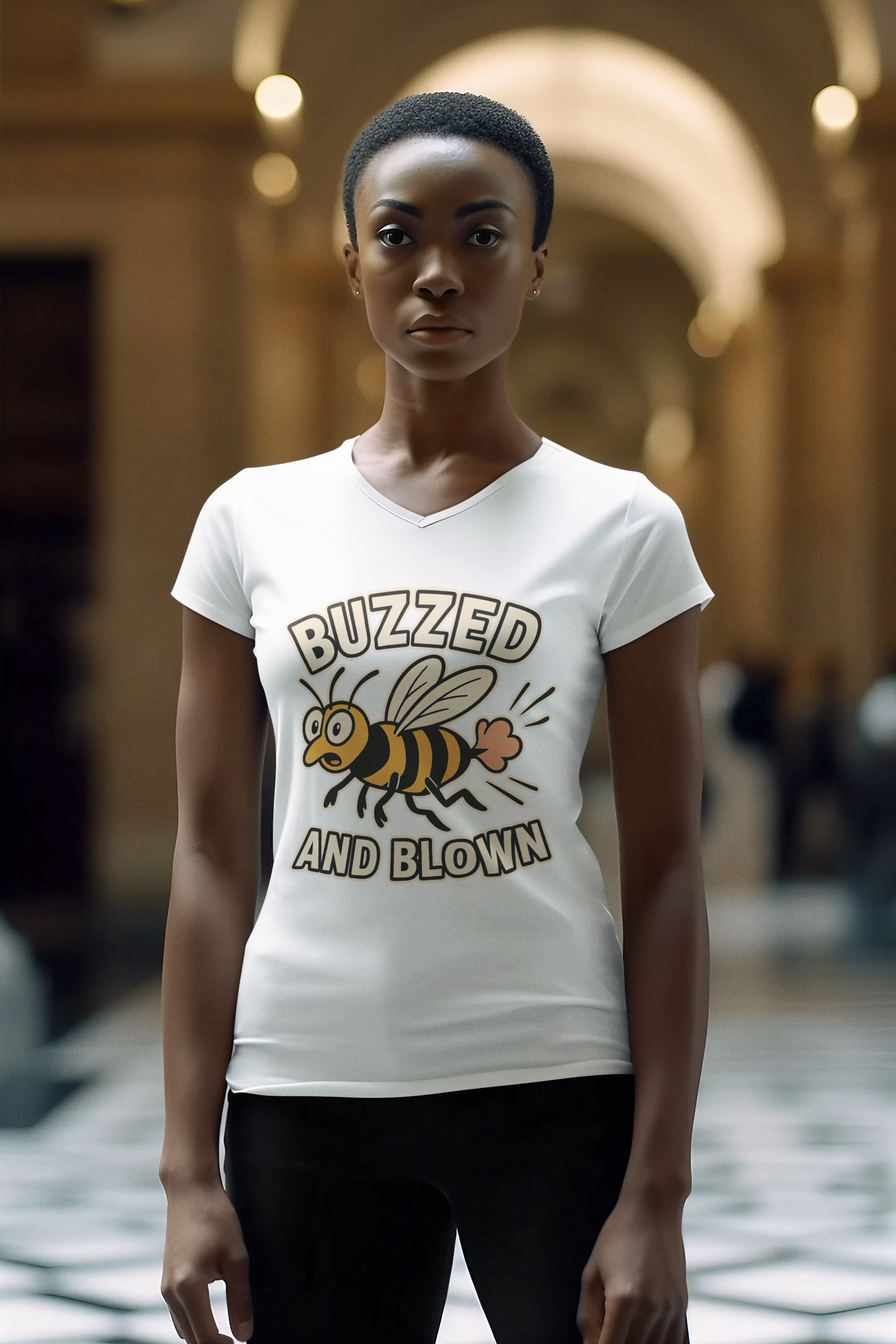 Buzzed and Blown Unisex T-Shirt, Funny Bee Tee, Gift for Nature Lovers, Casual Wear, Eco-Friendly Apparel product thumbnail image