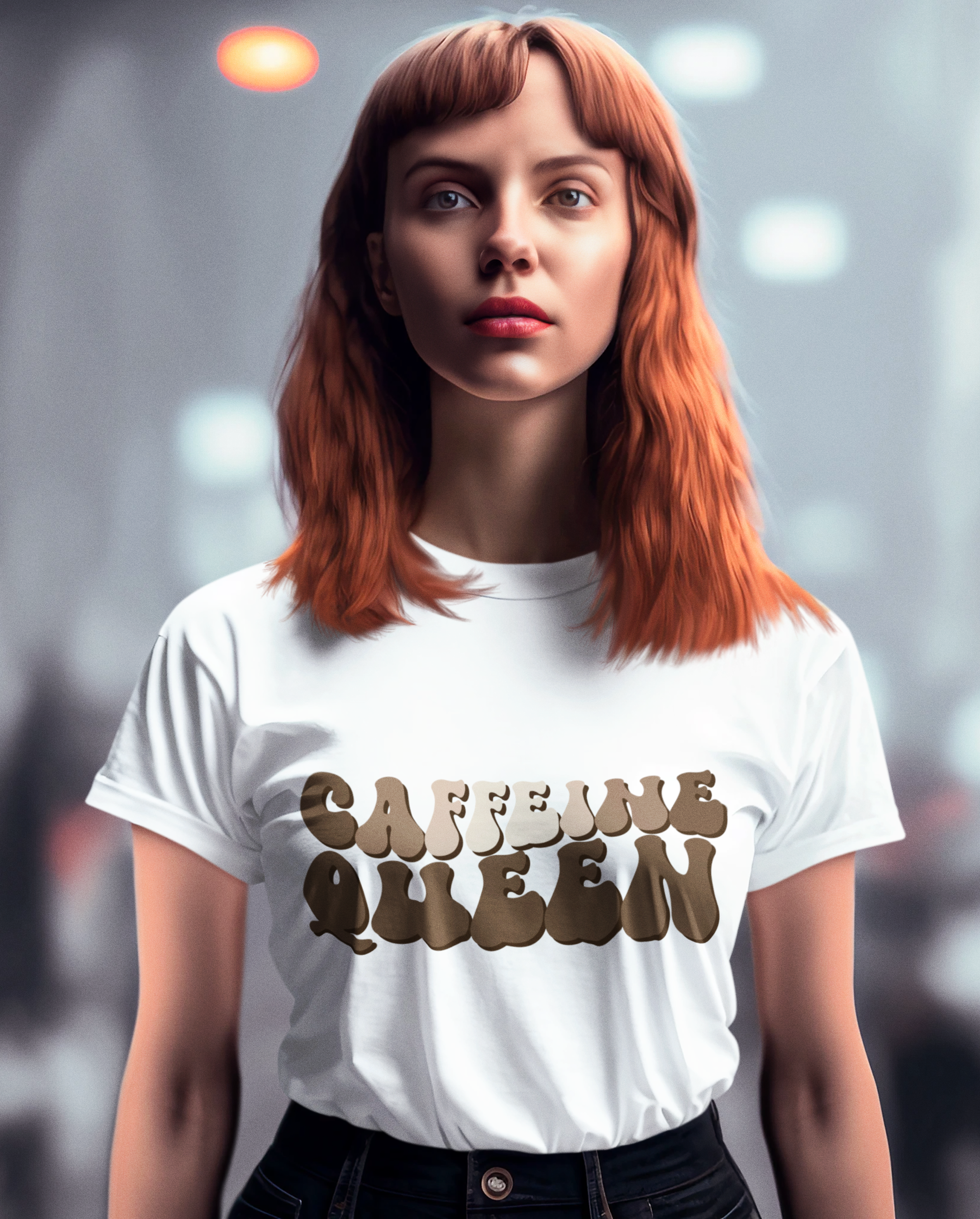 Caffeine Queen T-Shirt | Unisex Softstyle Tee, Coffee Lover Gift, Trendy Graphic Tee, Birthday Gift, Casual Wear