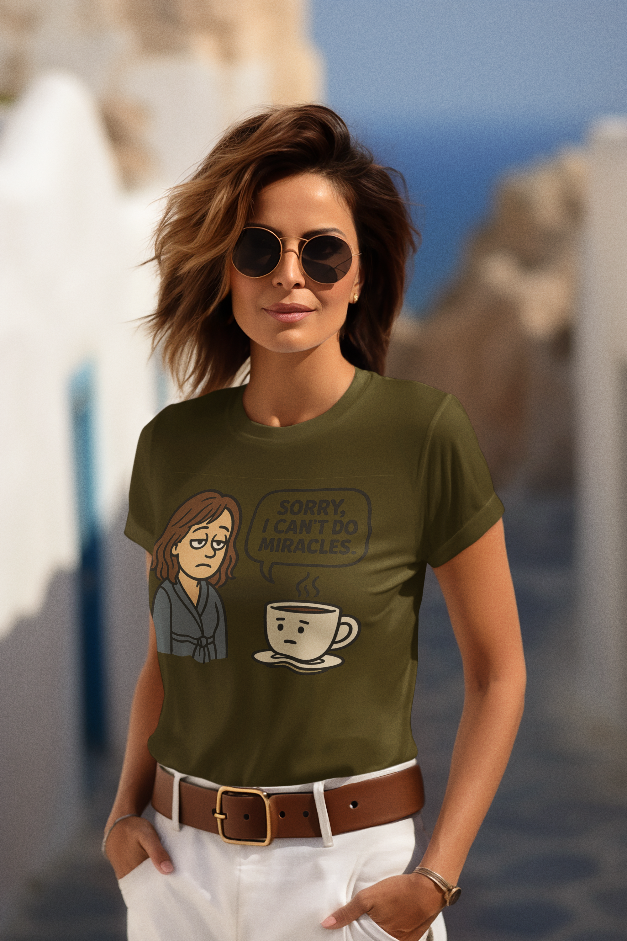 Playful Coffee Humor T-Shirt, Funny Gift, Coffee Lover Tee, Casual Wear, Quirky Saying Shirt product thumbnail image