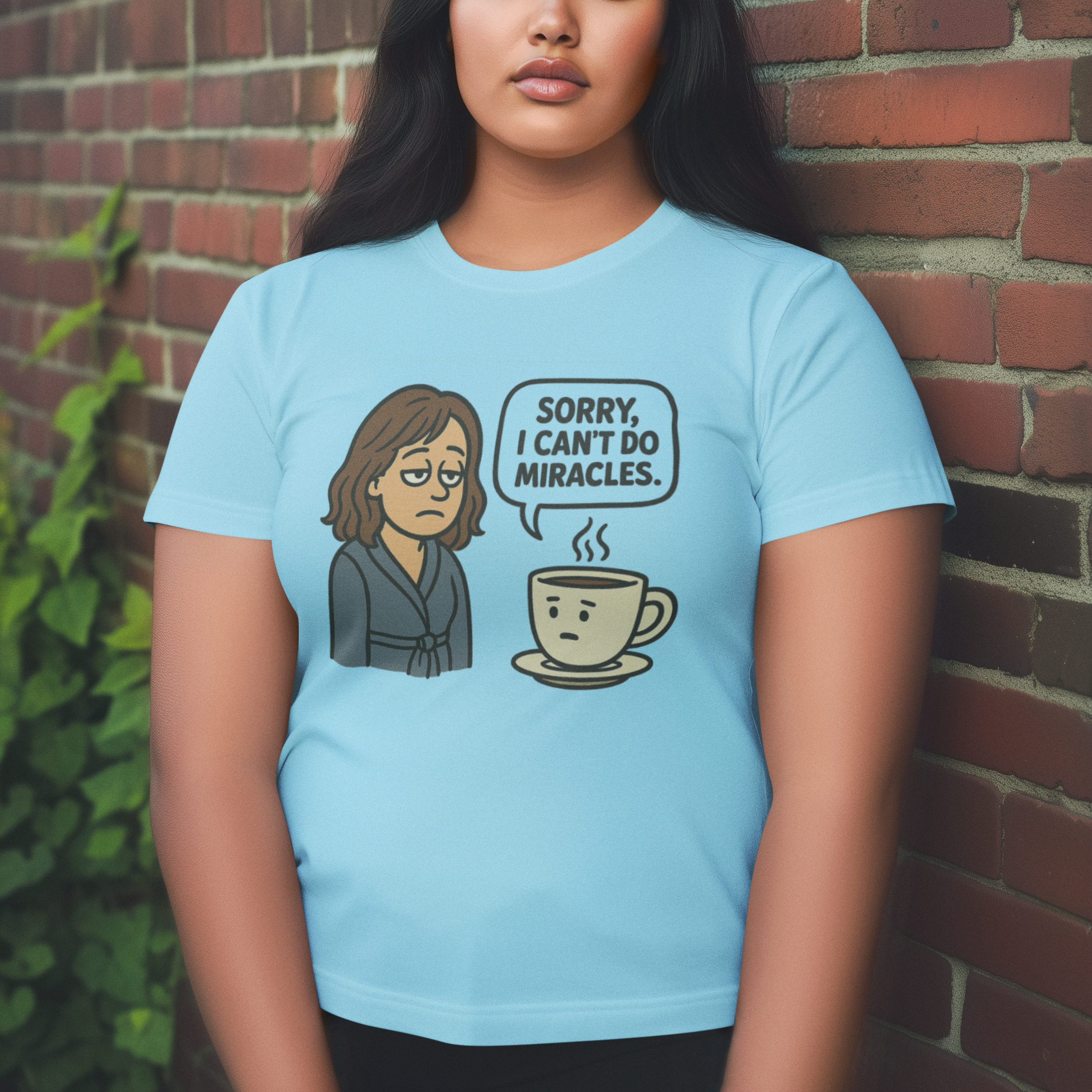 Playful Coffee Humor T-Shirt, Funny Gift, Coffee Lover Tee, Casual Wear, Quirky Saying Shirt product thumbnail image