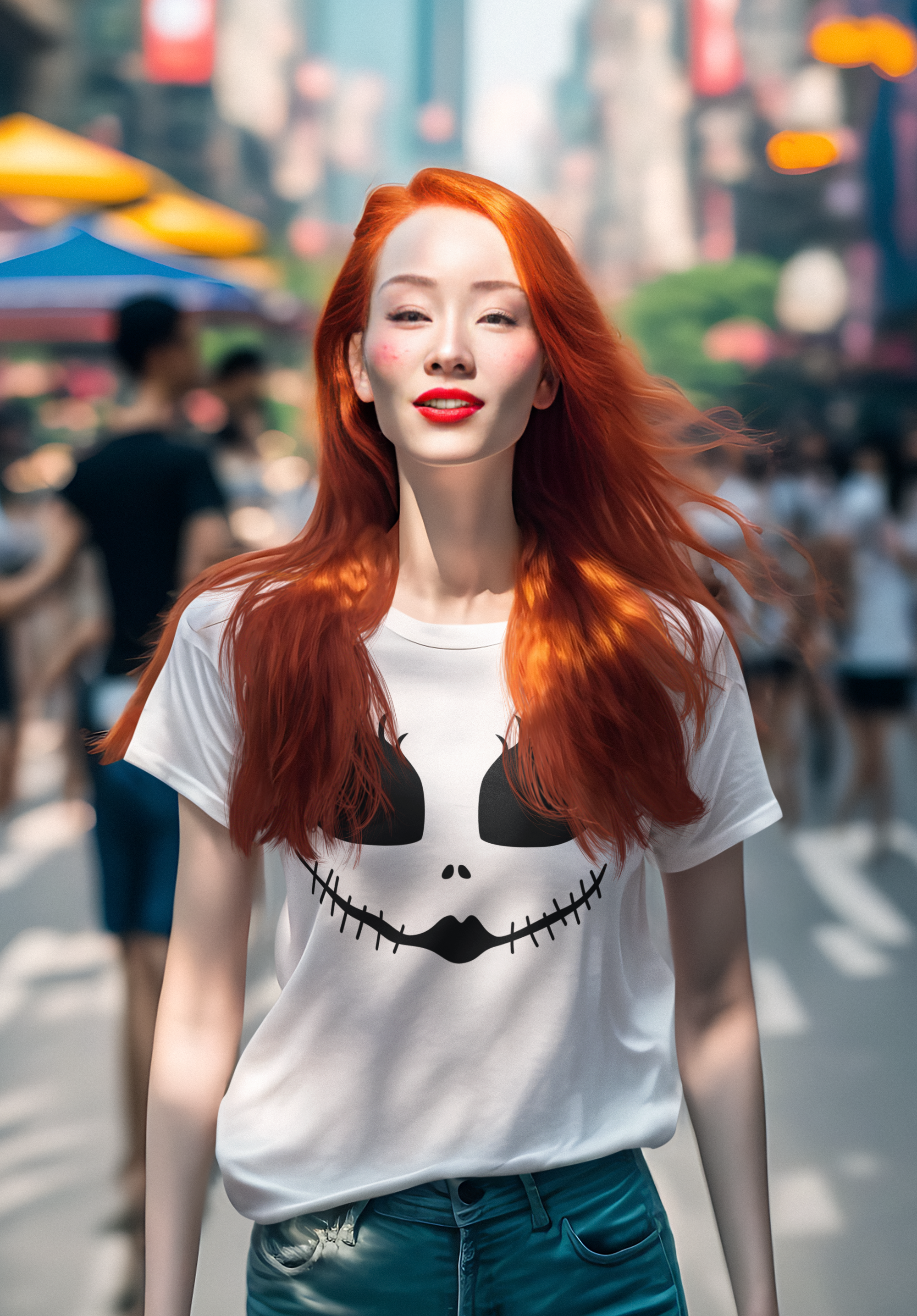 Halloween-Inspired Unisex Softstyle T-Shirt, Casual Wear, Spooky Halloween Tee, Unique Gift for Halloween Lovers, Comfortable Everyday Shirt product thumbnail image