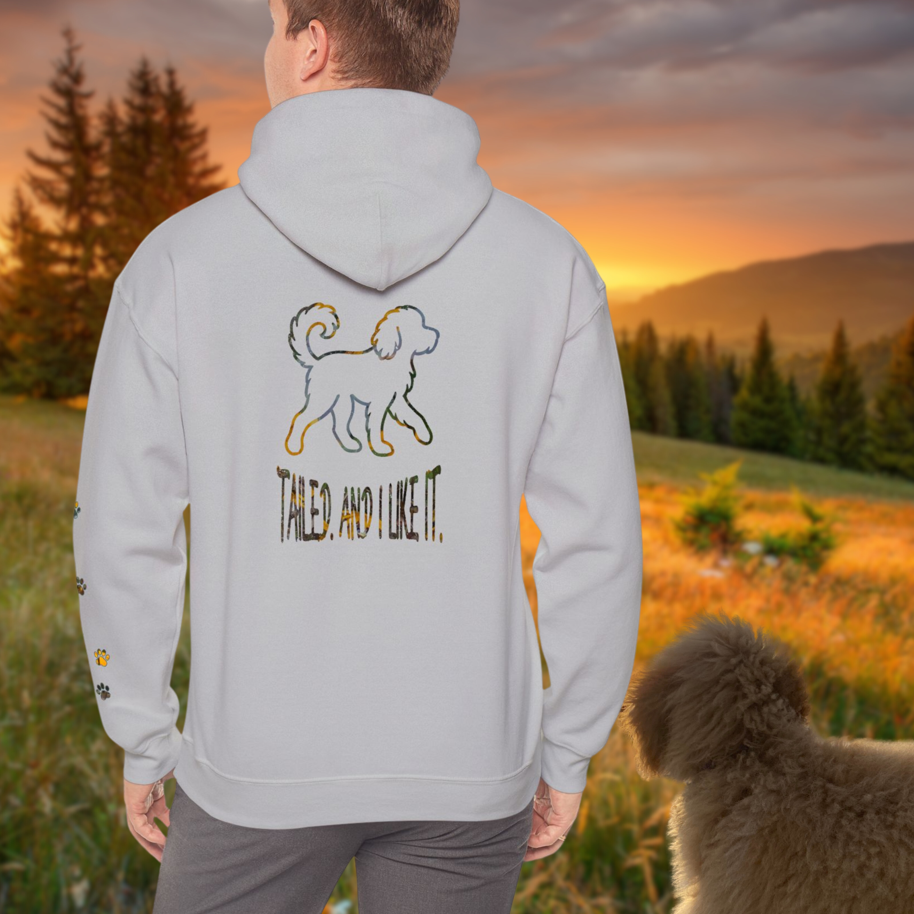 Tailed and I Like It Unisex Hoodie 🐾, Custom Pet Name Embroidery, Unisex Dog Mom &amp; Dad Pullover product thumbnail image