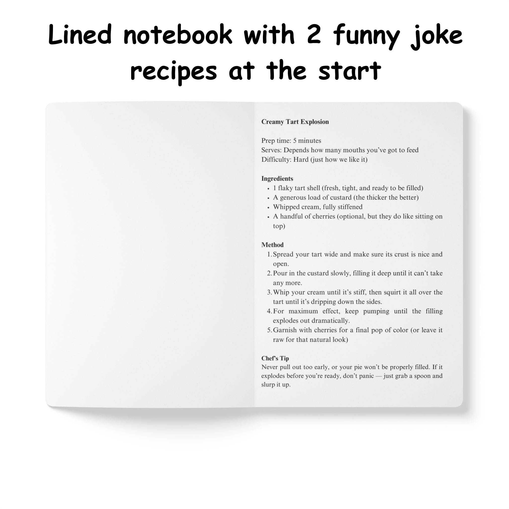 Made4Giggles Baking Creampies with Seamen | Funny Journal | Inappropriate Gag Joke Gift Adult Humor | Christmas Stocking Stuffer | White Elephant Gift product thumbnail image Made4Giggles Baking Creampies with Seamen | Funny Journal | Inappropriate Gag Joke Gift Adult Humor | Christmas Stocking Stuffer | White Elephant Gift product thumbnail image