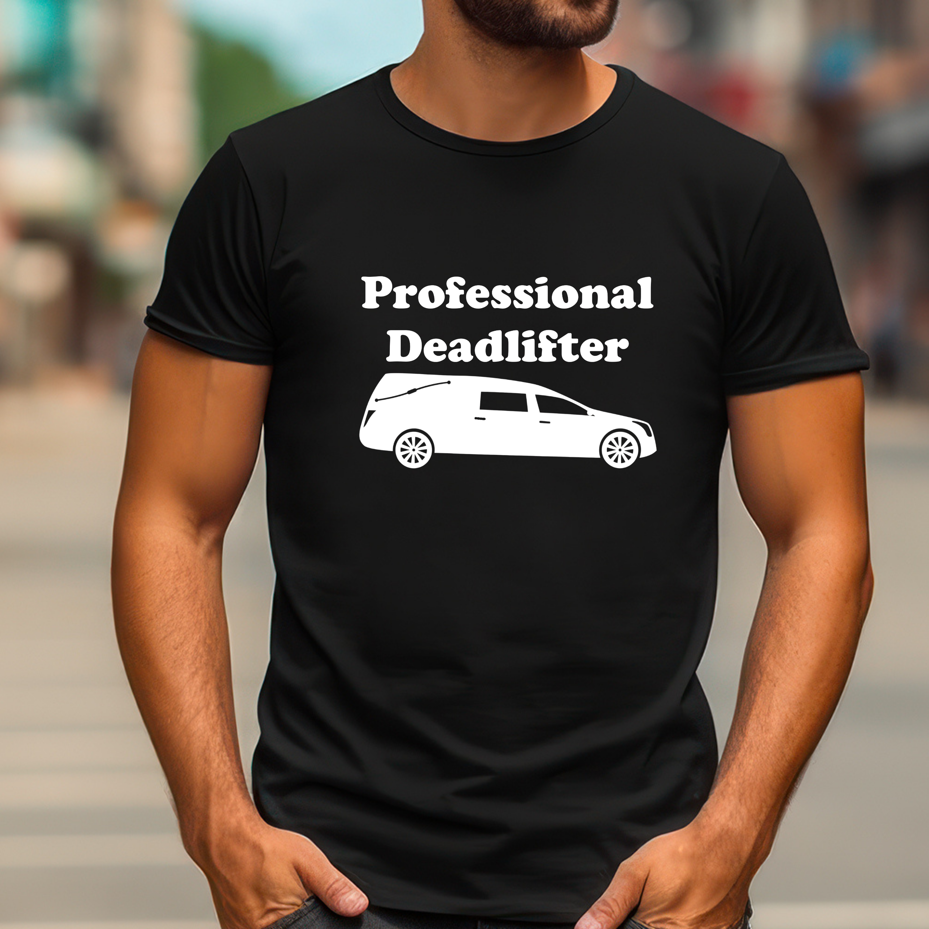 Professional Deadlifter Unisex Softstyle T-Shirt Funny Sarcastic Funeral Home Director Mortician Embalmer Undertaker Gift Tee Humor IYKYK 