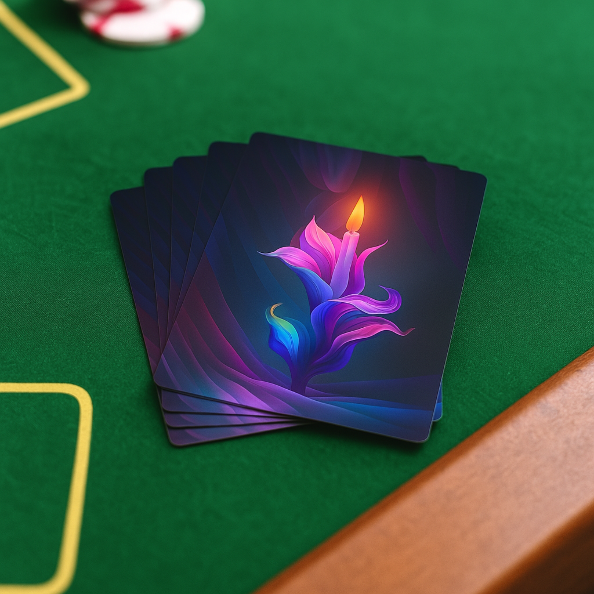 Candle Flower Poker Cards Unique Fantasy Playing Cards Deck | Artistic Flame And Petal Design | Collectible Game Night Gift for Card Lovers product thumbnail image Candle Flower Poker Cards Unique Fantasy Playing Cards Deck | Artistic Flame And Petal Design | Collectible Game Night Gift for Card Lovers product thumbnail image