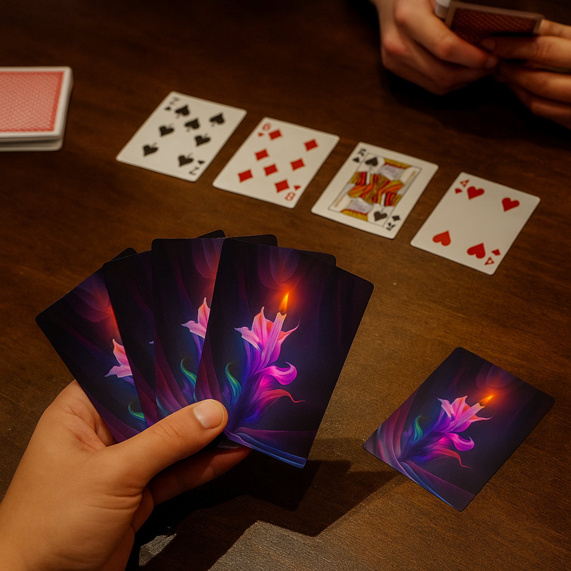Candle Flower Poker Cards Unique Fantasy Playing Cards Deck | Artistic Flame And Petal Design | Collectible Game Night Gift for Card Lovers Candle Flower Poker Cards Unique Fantasy Playing Cards Deck | Artistic Flame And Petal Design | Collectible Game Night Gift for Card Lovers
