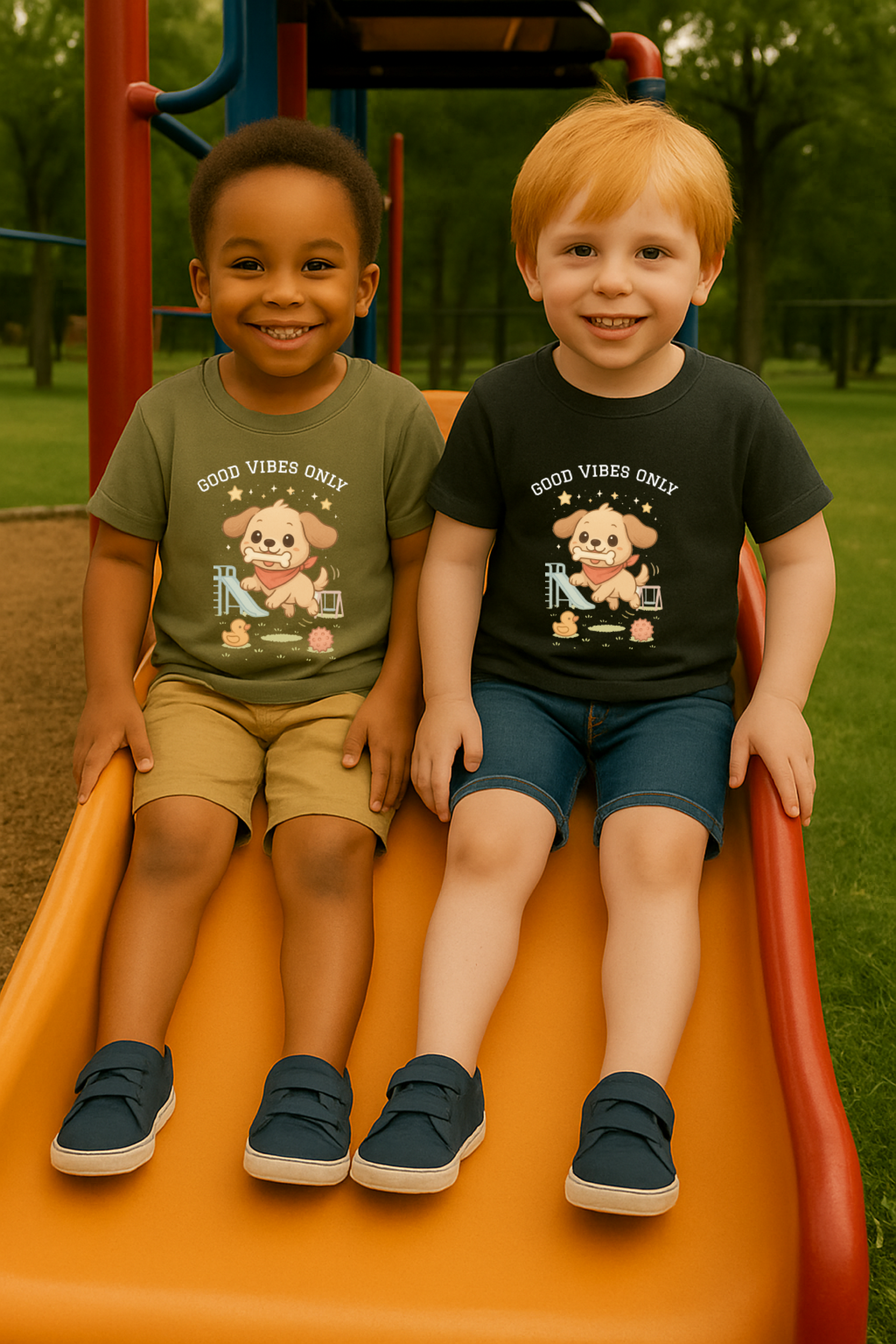 Playful Puppy Toddler Tee product thumbnail image Playful Puppy Toddler Tee product thumbnail image
