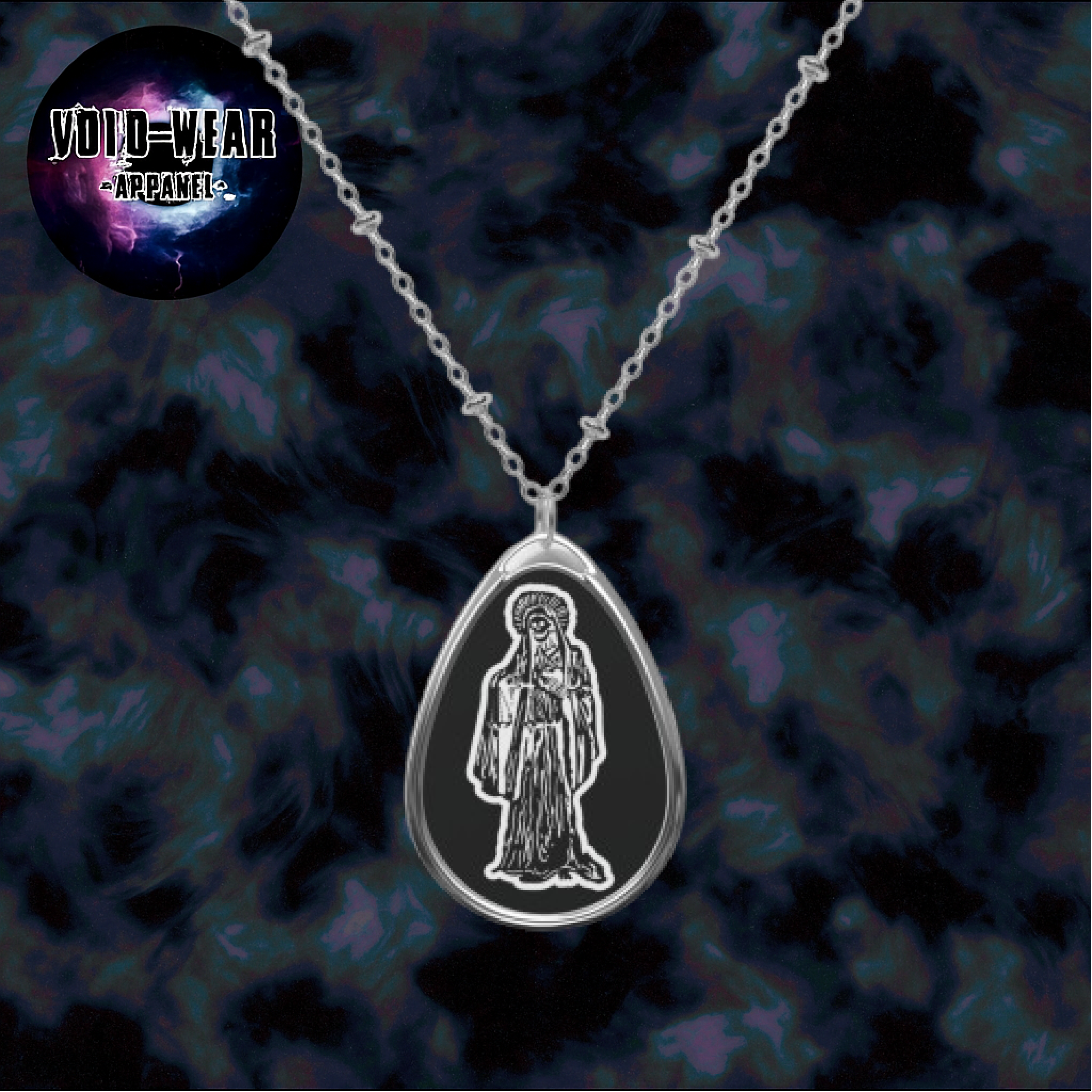 La Santa Muerte Pendant Necklace product thumbnail image La Santa Muerte Pendant Necklace product thumbnail image