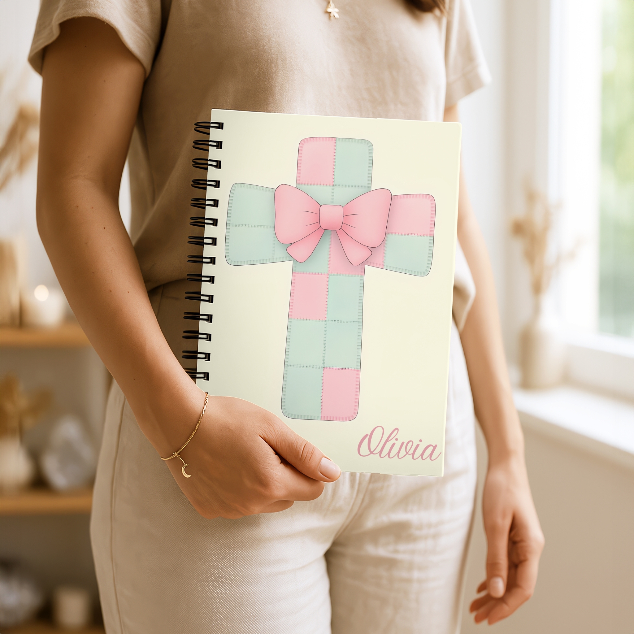 Personalized Patch Cross Notebook - Ruled Line product thumbnail image