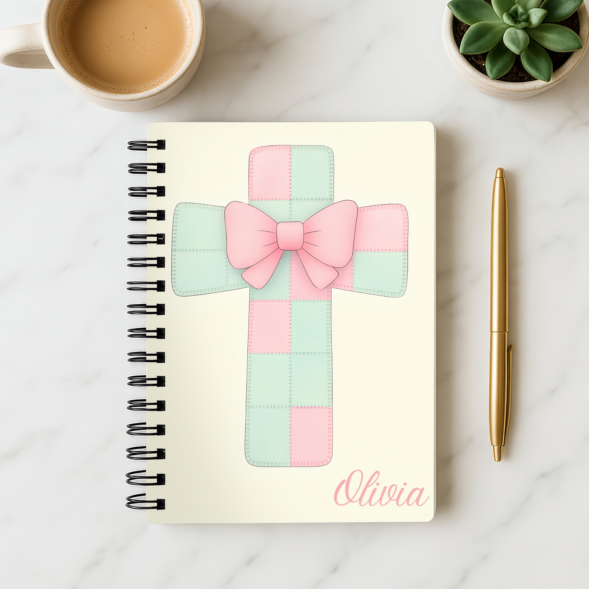 Personalized Patch Cross Notebook - Ruled Line product thumbnail image