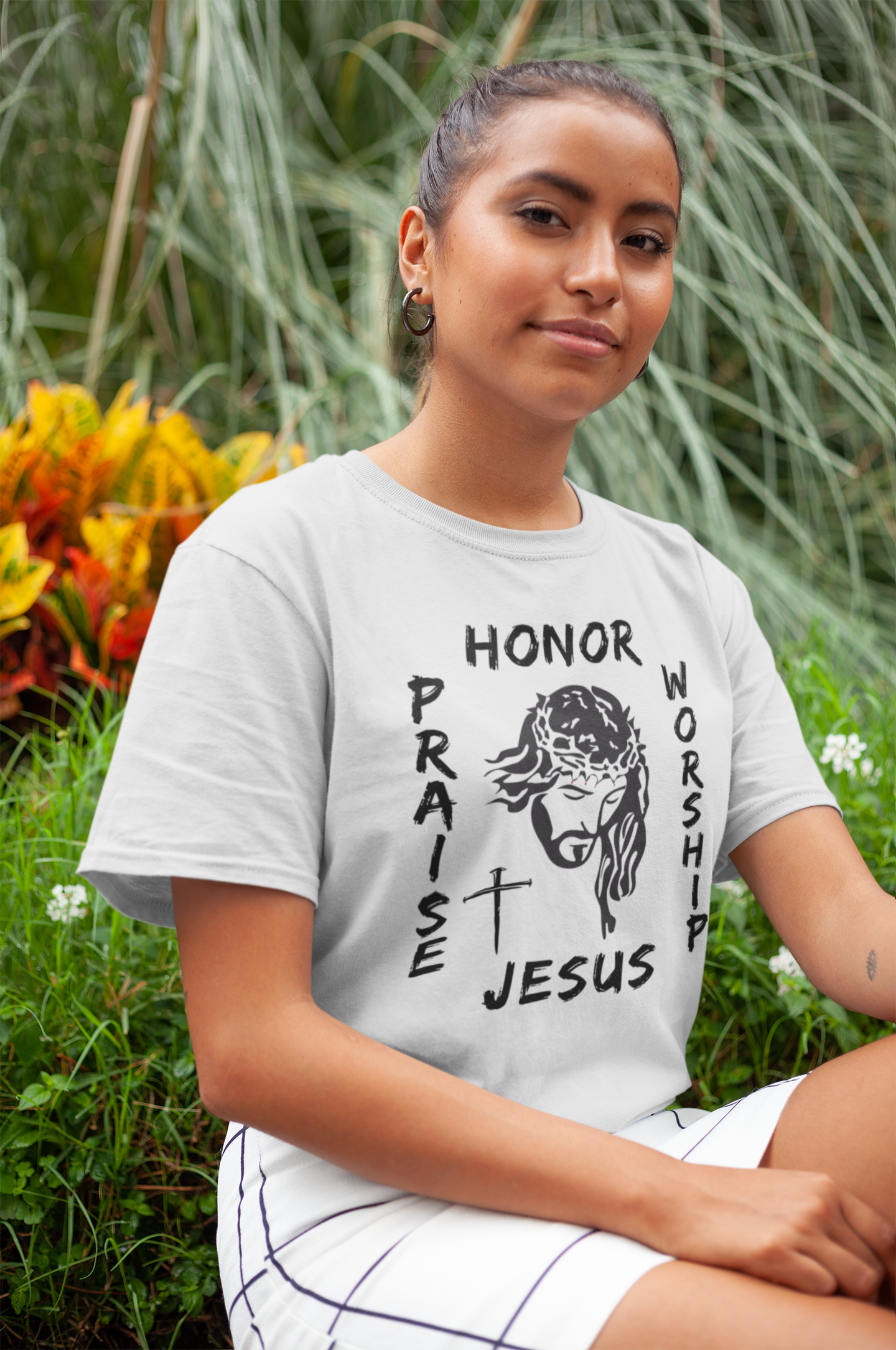 Honor, Praise, Worship Jesus Heavy Cotton Tee product thumbnail image Honor, Praise, Worship Jesus Heavy Cotton Tee product thumbnail image