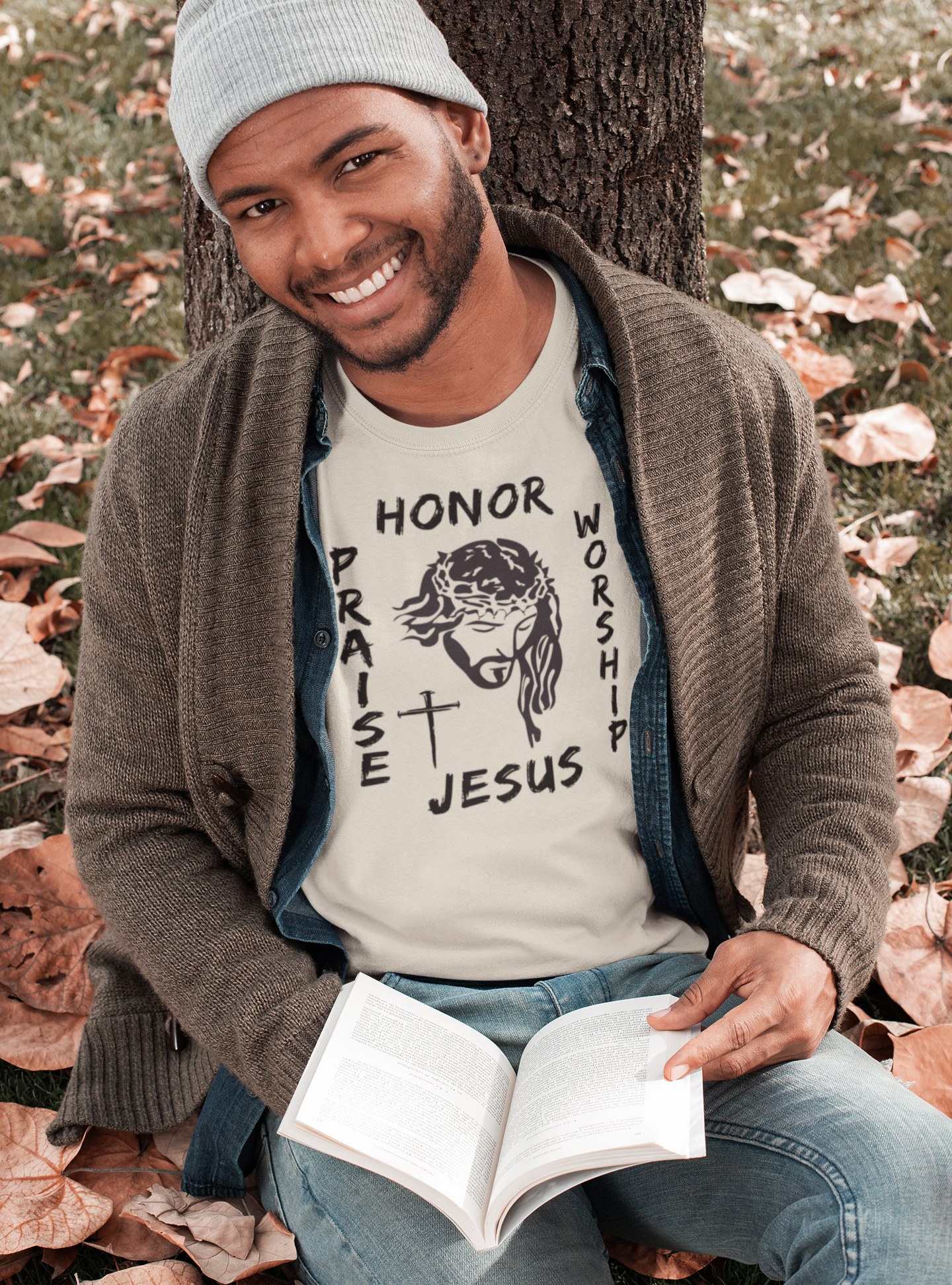 Honor, Praise, Worship Jesus Heavy Cotton Tee product thumbnail image Honor, Praise, Worship Jesus Heavy Cotton Tee product thumbnail image