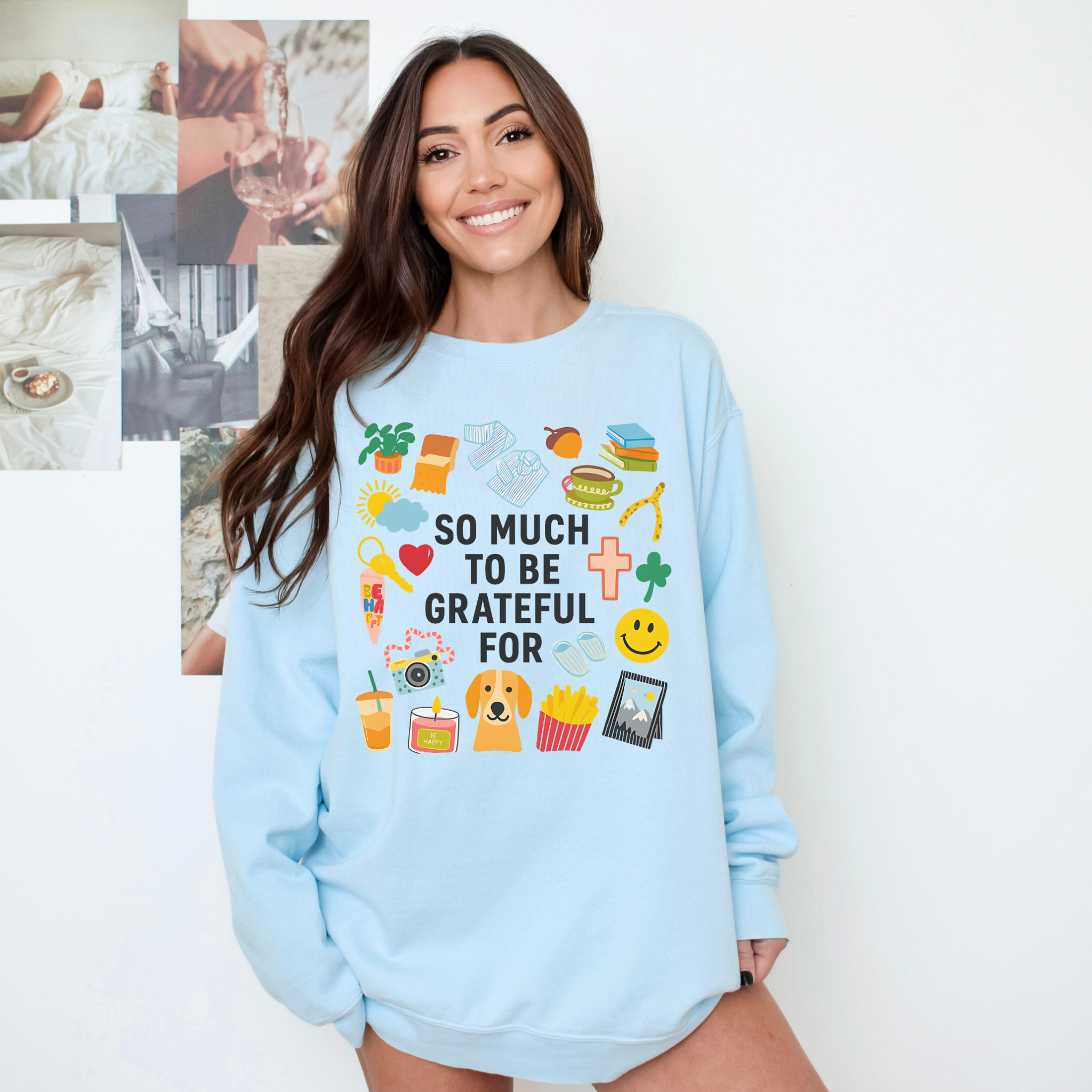 So Much to Be Grateful For Sweatshirt | Comfort Colors® Graphic Crewneck | Positive Vibes Fall Pullover in Multiple Colors product thumbnail image So Much to Be Grateful For Sweatshirt | Comfort Colors® Graphic Crewneck | Positive Vibes Fall Pullover in Multiple Colors product thumbnail image