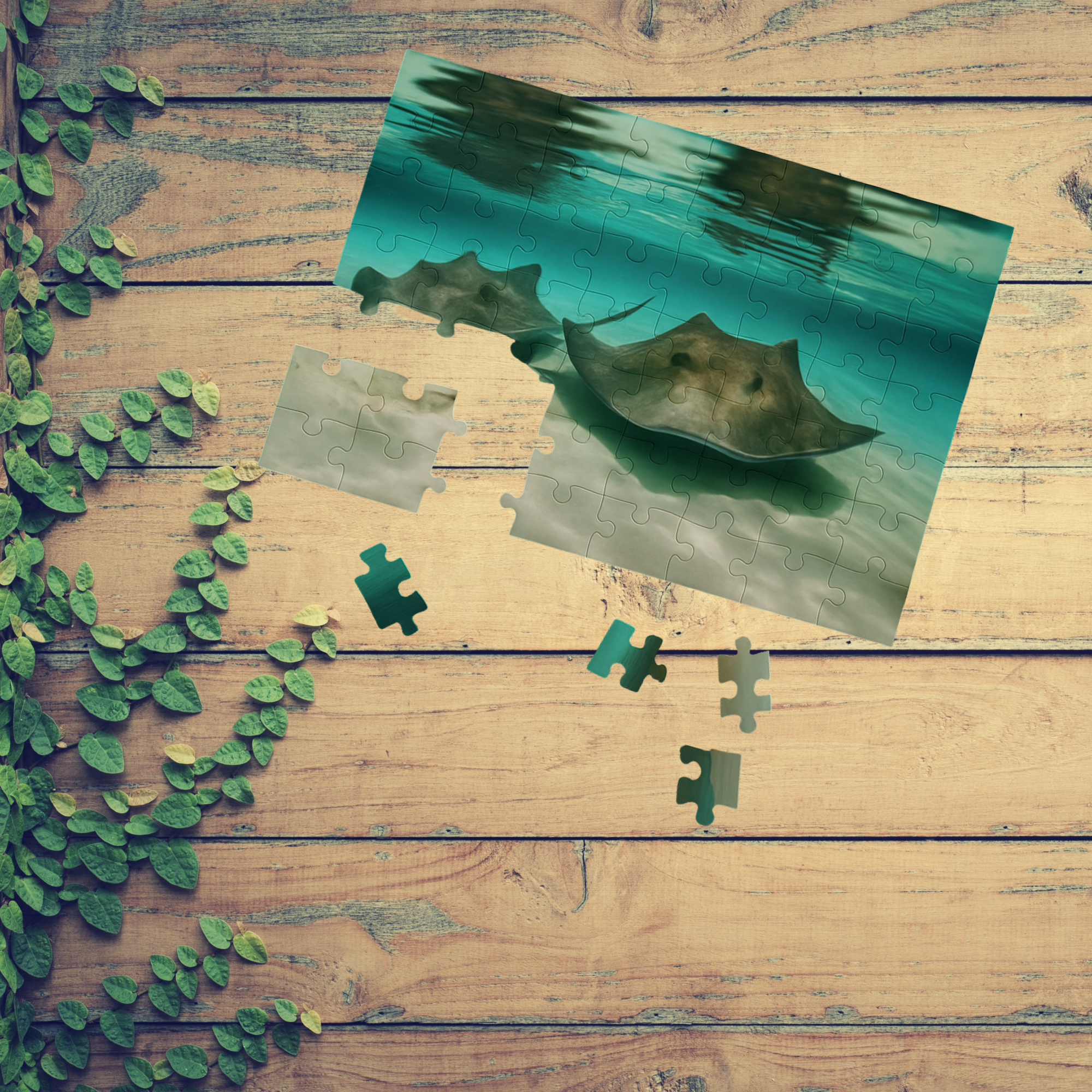 Ocean Stingray Puzzle Tropical Sea Animal Jigsaw (120, 252, 500 Pieces) Beach Vibe Gift Underwater Wildlife Puzzle for Adults and Teens product thumbnail image Ocean Stingray Puzzle Tropical Sea Animal Jigsaw (120, 252, 500 Pieces) Beach Vibe Gift Underwater Wildlife Puzzle for Adults and Teens product thumbnail image